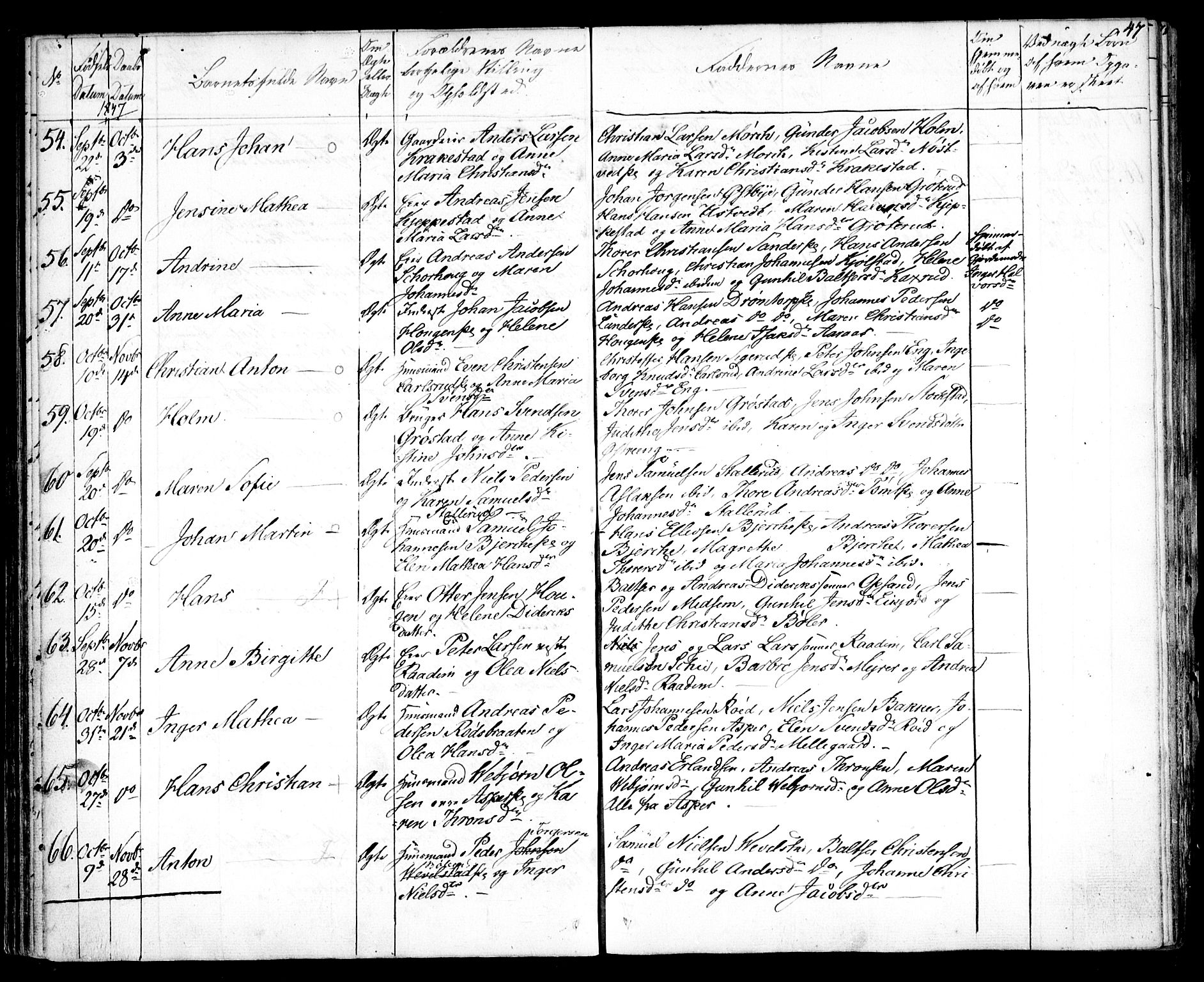 Kråkstad prestekontor Kirkebøker, AV/SAO-A-10125a/F/Fa/L0005: Parish register (official) no. I 5, 1837-1847, p. 47