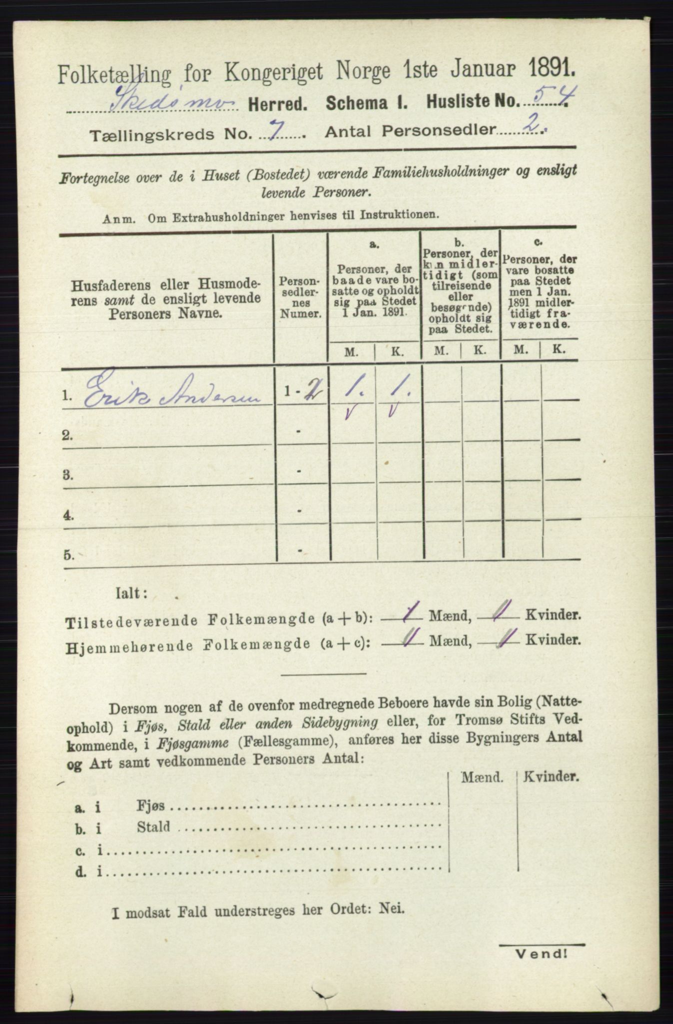 RA, 1891 census for 0231 Skedsmo, 1891, p. 3320