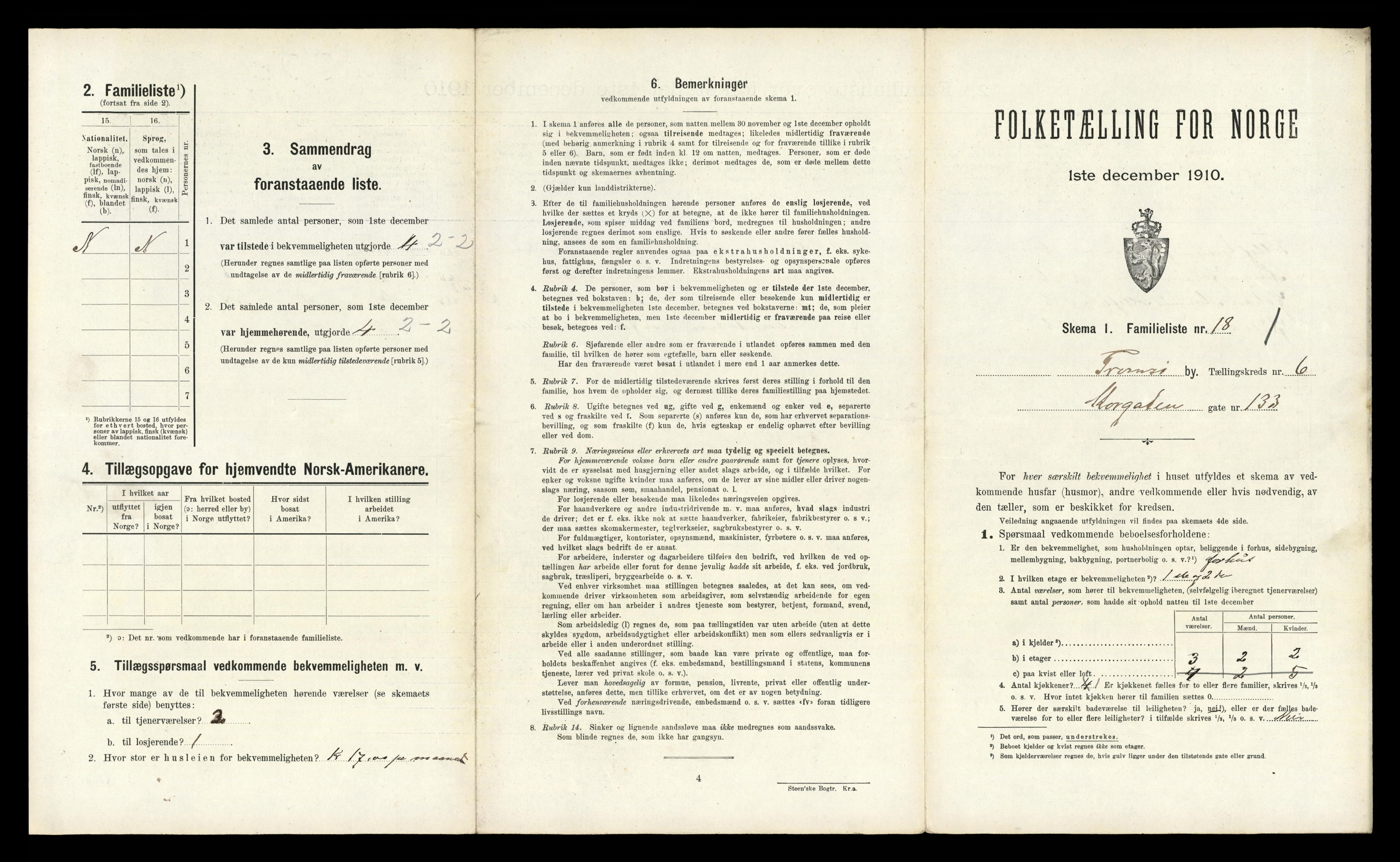RA, 1910 census for Tromsø, 1910, p. 4074