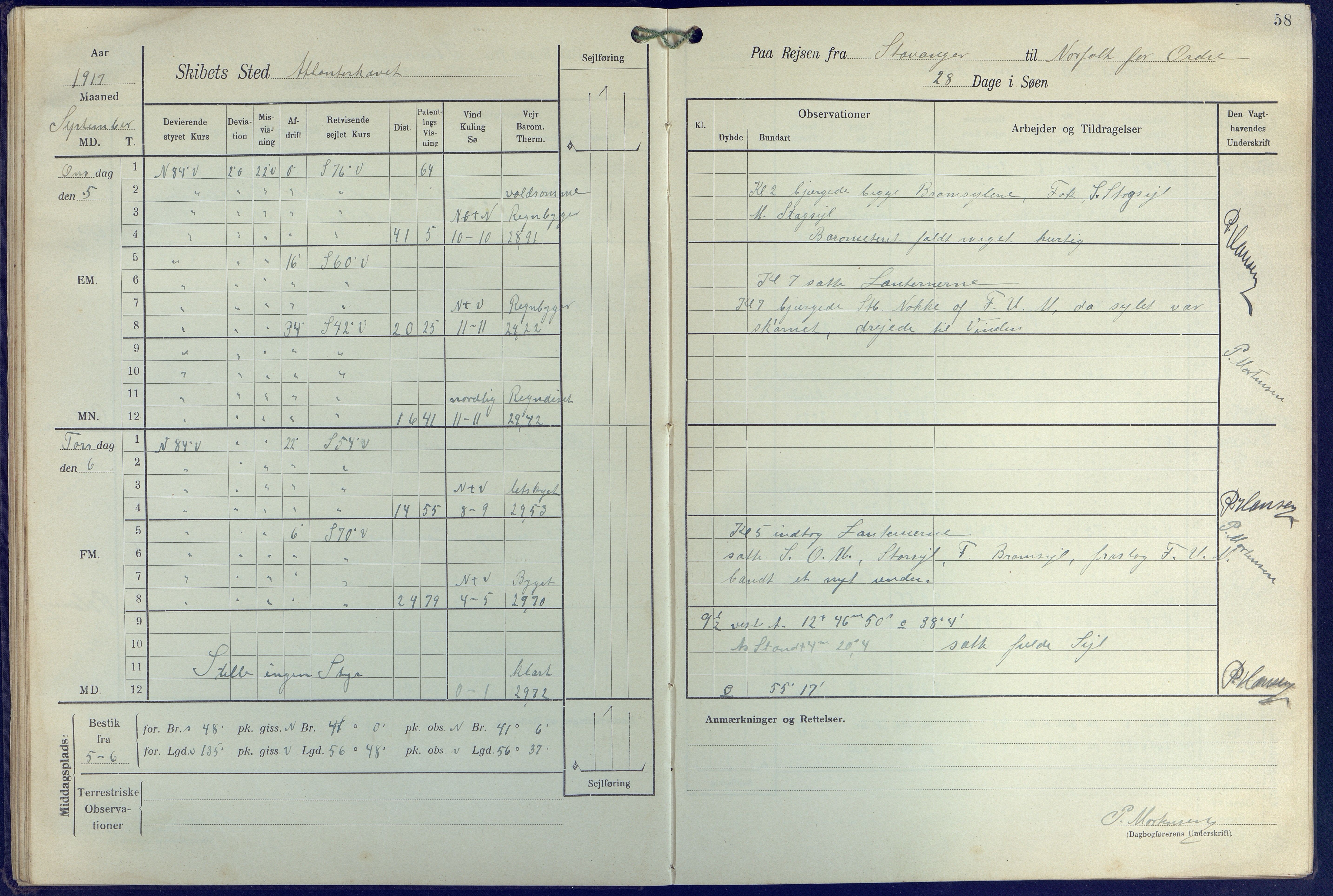 Fartøysarkivet, AAKS/PA-1934/F/L0271: Pehr Ugland (bark), 1917-1919, p. 58