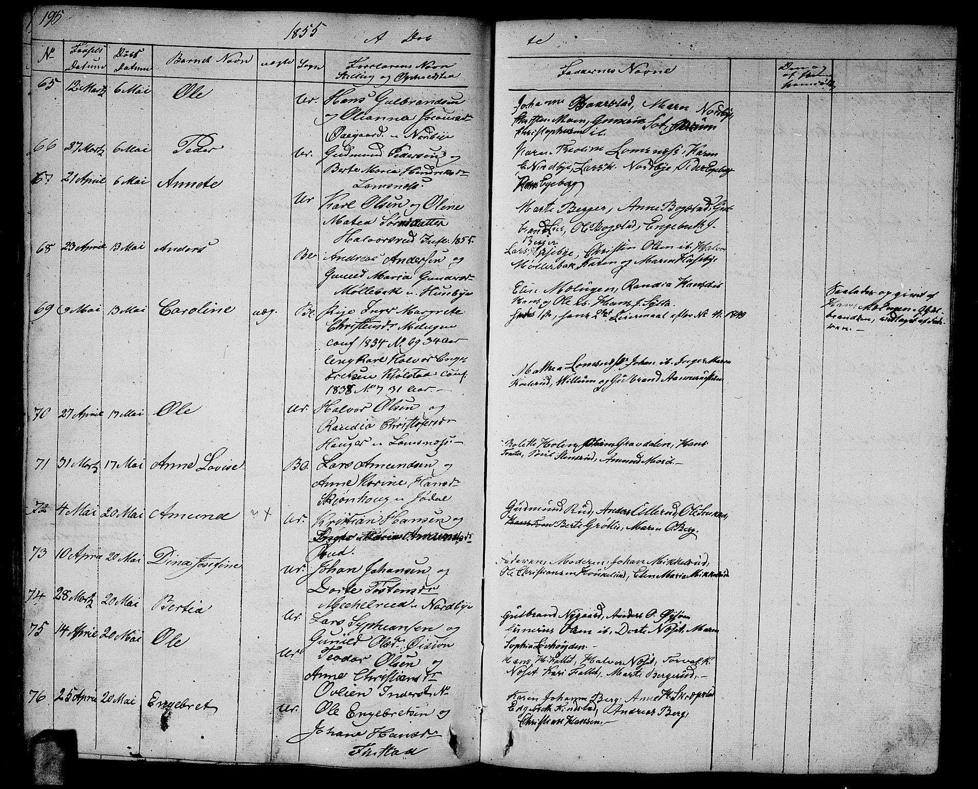 Aurskog prestekontor Kirkebøker, AV/SAO-A-10304a/G/Ga/L0002: Parish register (copy) no. I 2, 1829-1857, p. 195