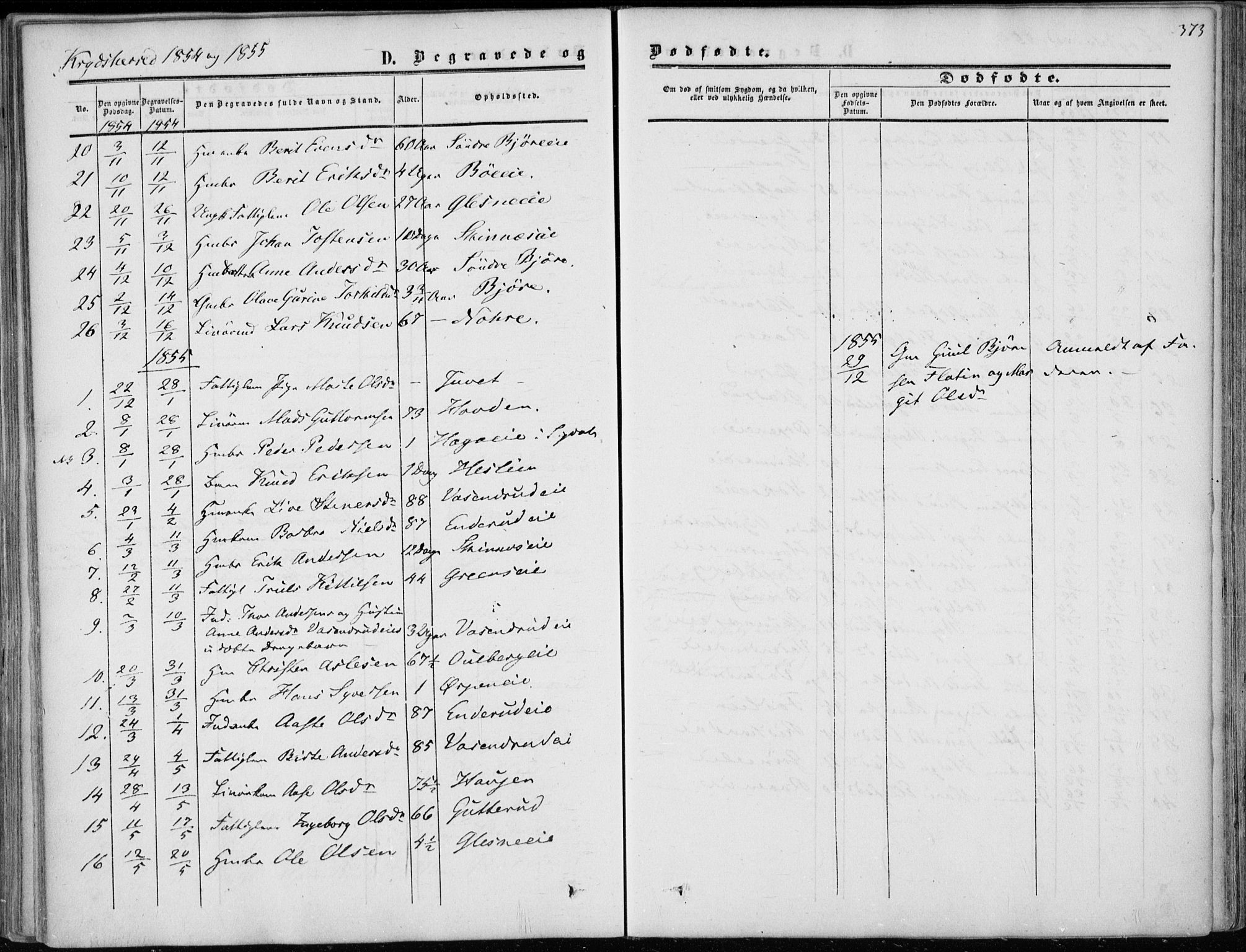 Sigdal kirkebøker, AV/SAKO-A-245/F/Fa/L0008: Parish register (official) no. I 8, 1850-1859, p. 373