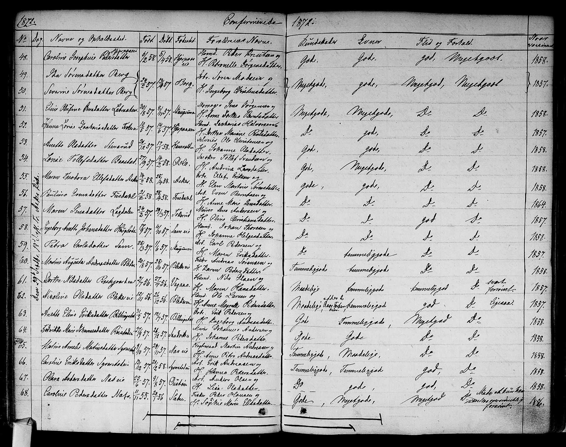 Asker prestekontor Kirkebøker, SAO/A-10256a/F/Fa/L0009: Parish register (official) no. I 9, 1825-1878, p. 288