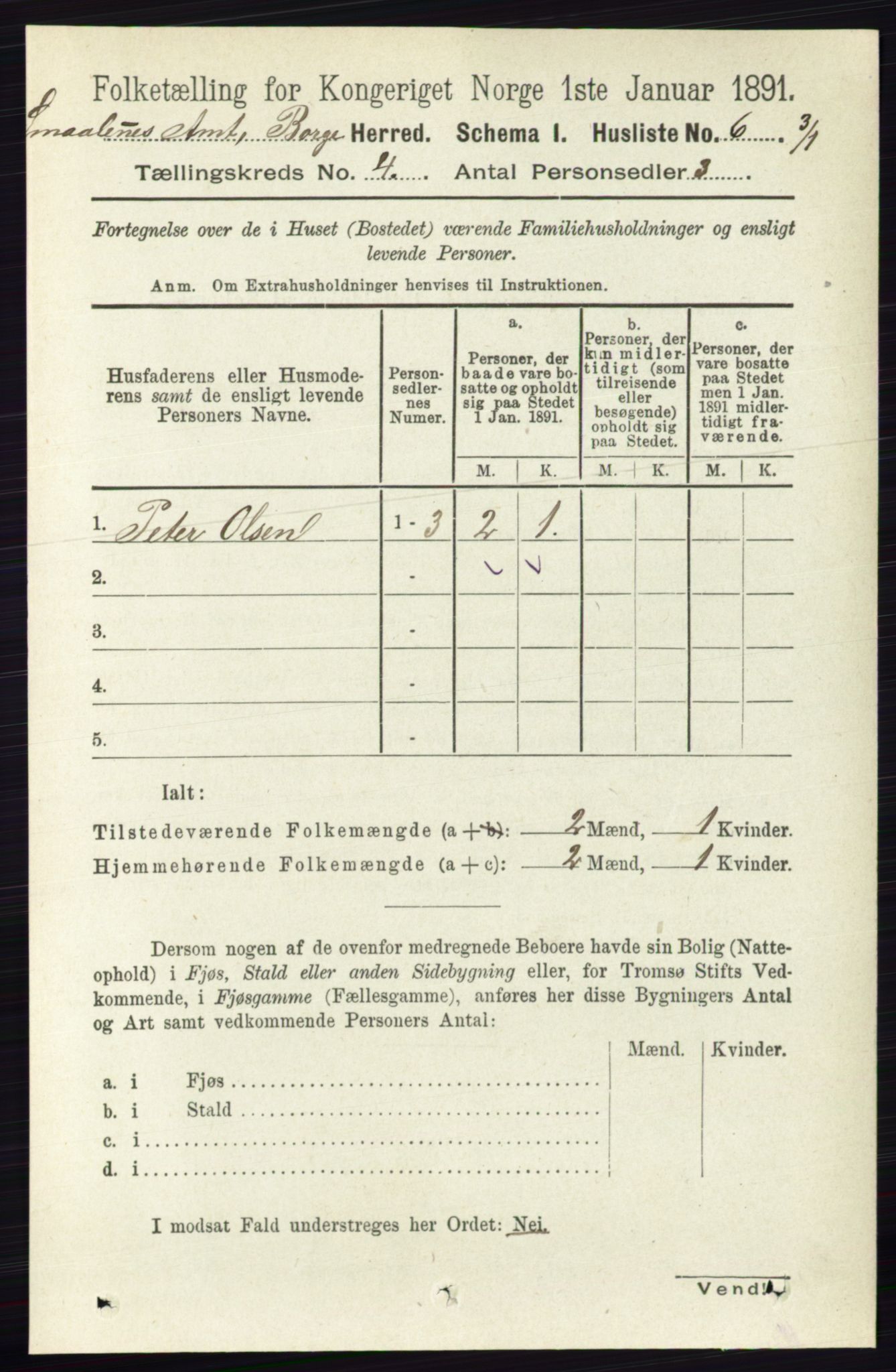 RA, 1891 census for 0113 Borge, 1891, p. 1563