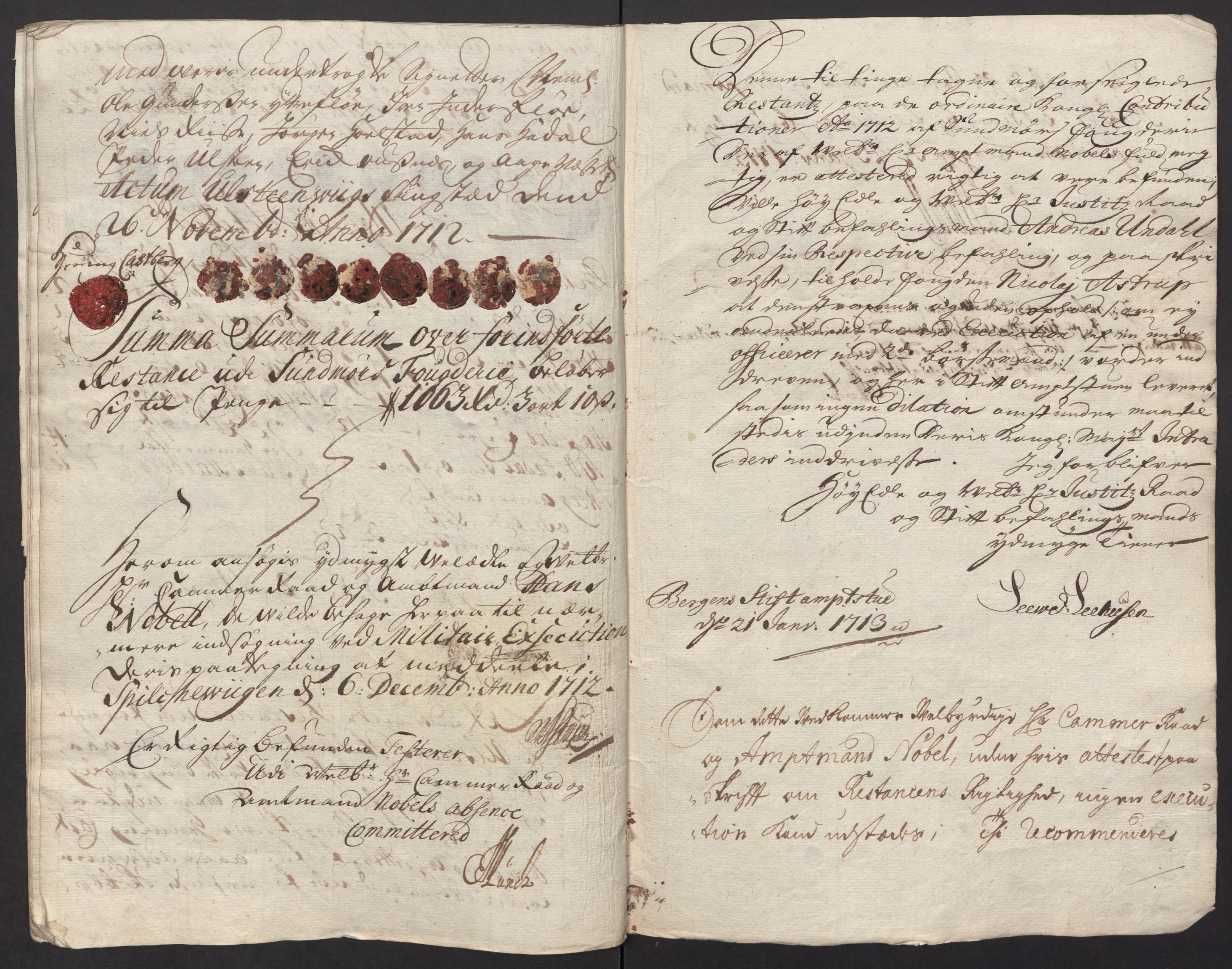 Rentekammeret inntil 1814, Reviderte regnskaper, Fogderegnskap, RA/EA-4092/R54/L3565: Fogderegnskap Sunnmøre, 1712-1713, p. 226