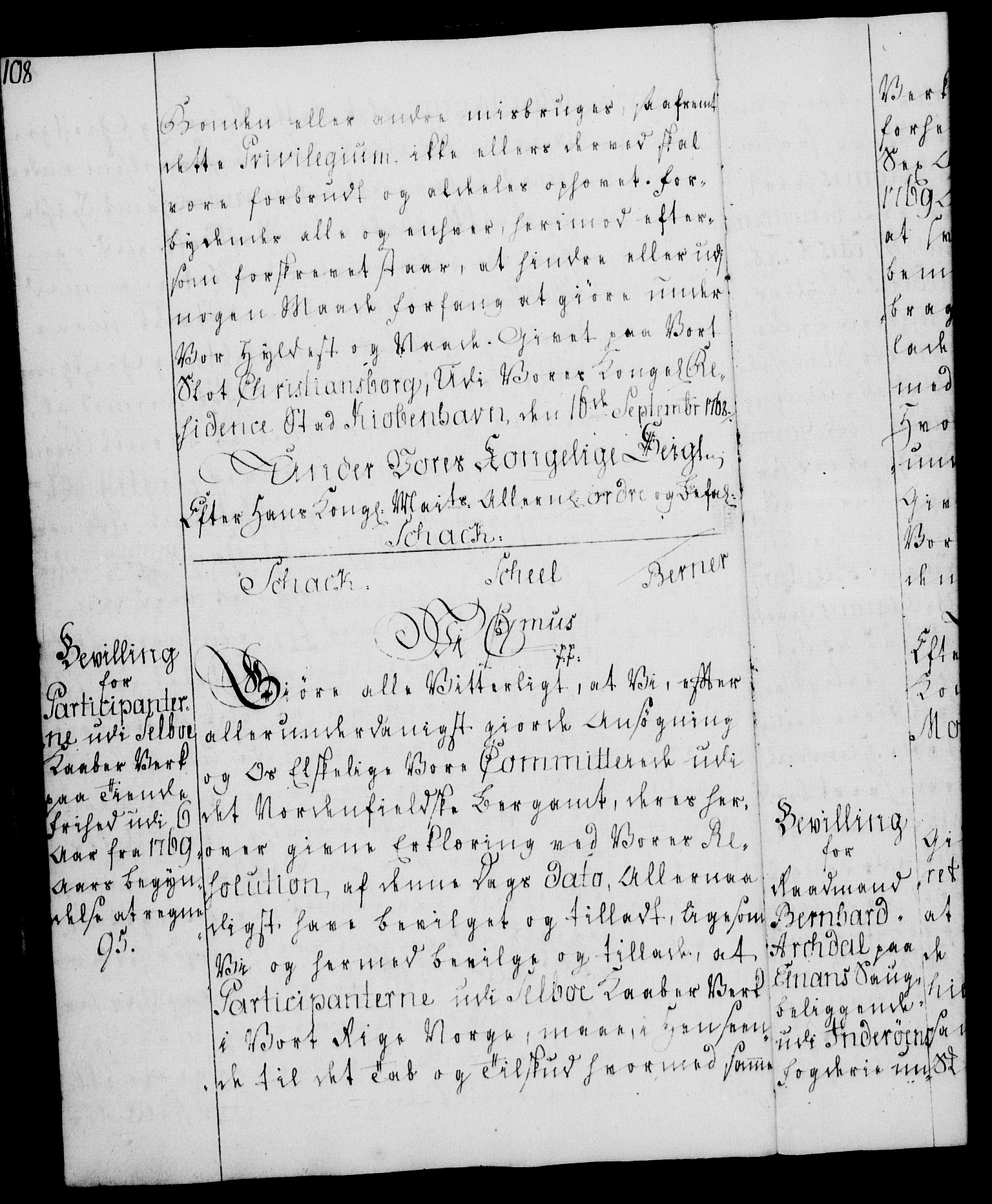 Rentekammeret, Kammerkanselliet, AV/RA-EA-3111/G/Gg/Gga/L0008: Norsk ekspedisjonsprotokoll med register (merket RK 53.8), 1768-1771, p. 108