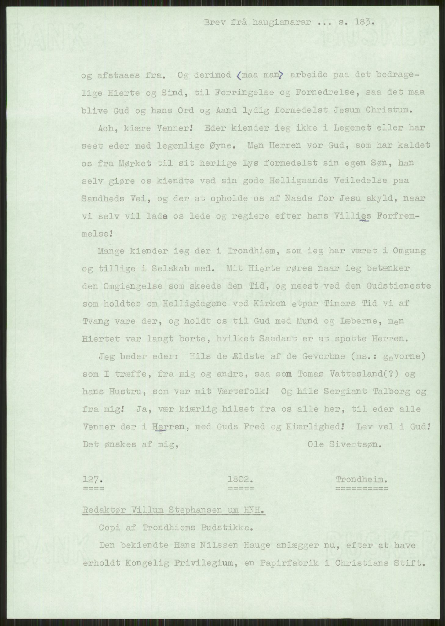 Samlinger til kildeutgivelse, Haugianerbrev, AV/RA-EA-6834/F/L0001: Haugianerbrev I: 1760-1804, 1760-1804, p. 183