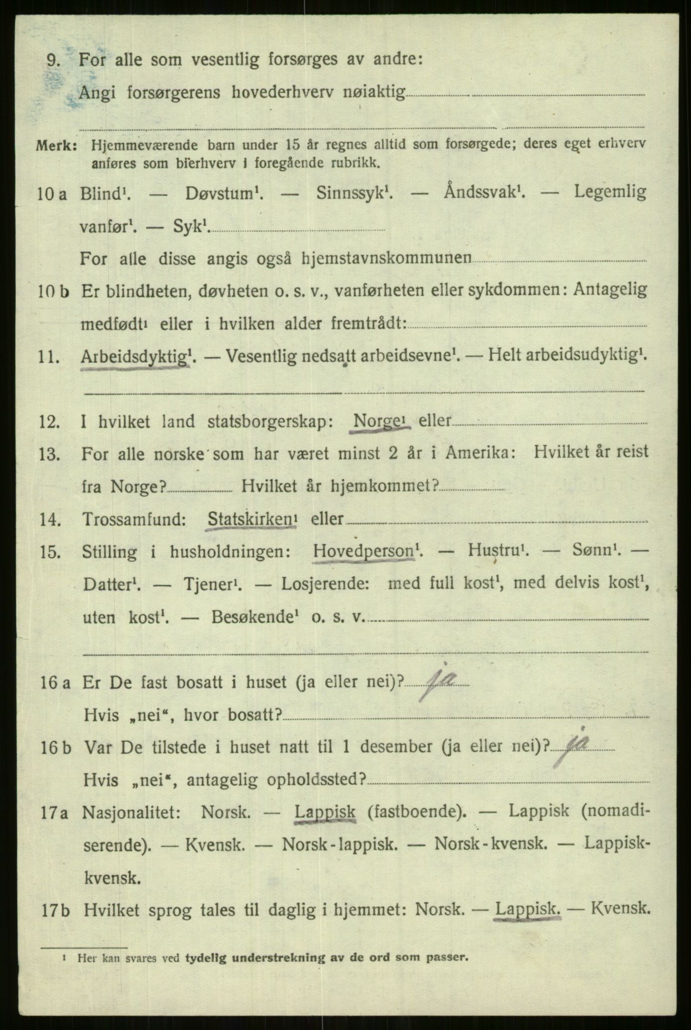 SATØ, 1920 census for Lyngen, 1920, p. 3502