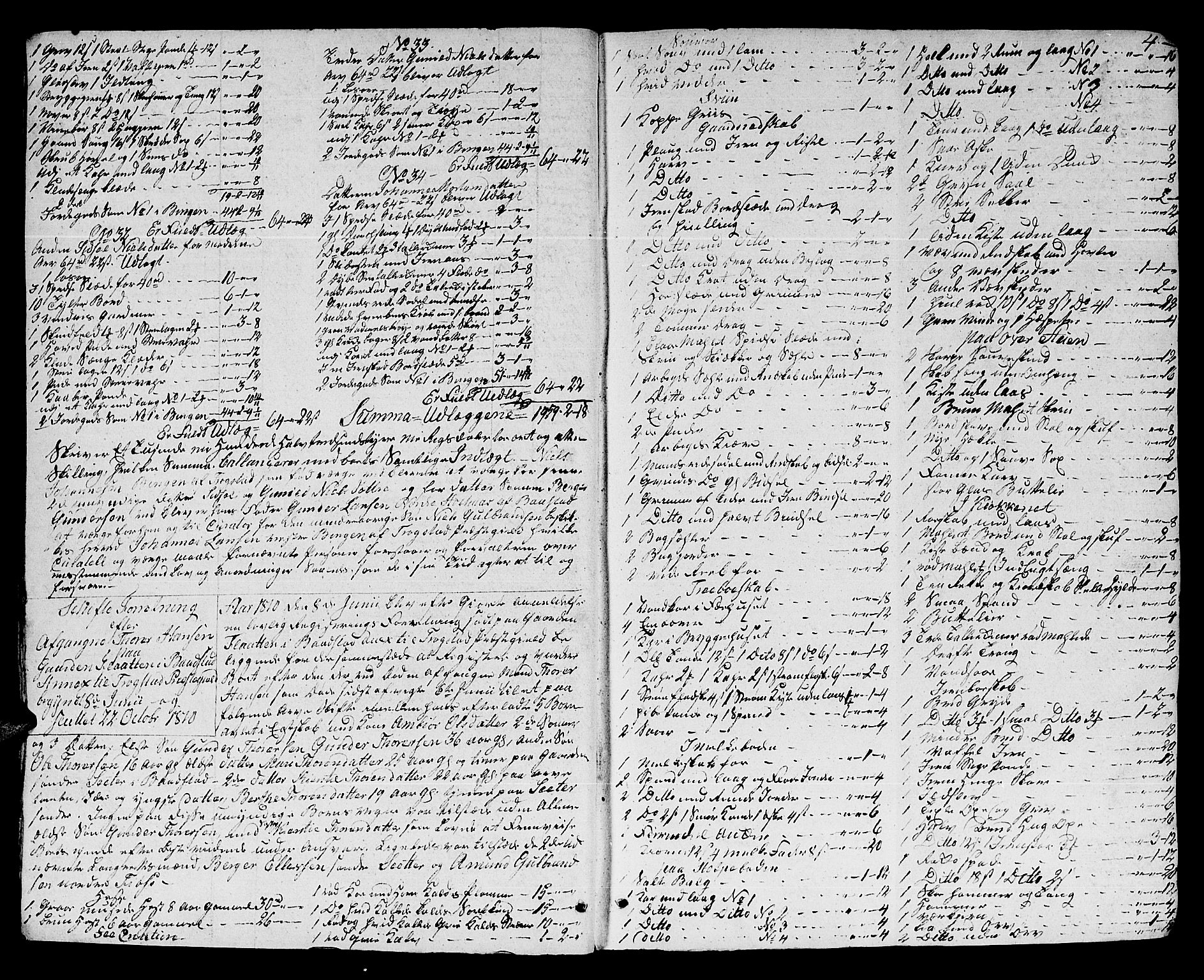 Heggen og Frøland sorenskriveri I, AV/SAO-A-11556/H/Hb/L0011: Skifteprotokoll, 1810-1822, p. 3b-4a