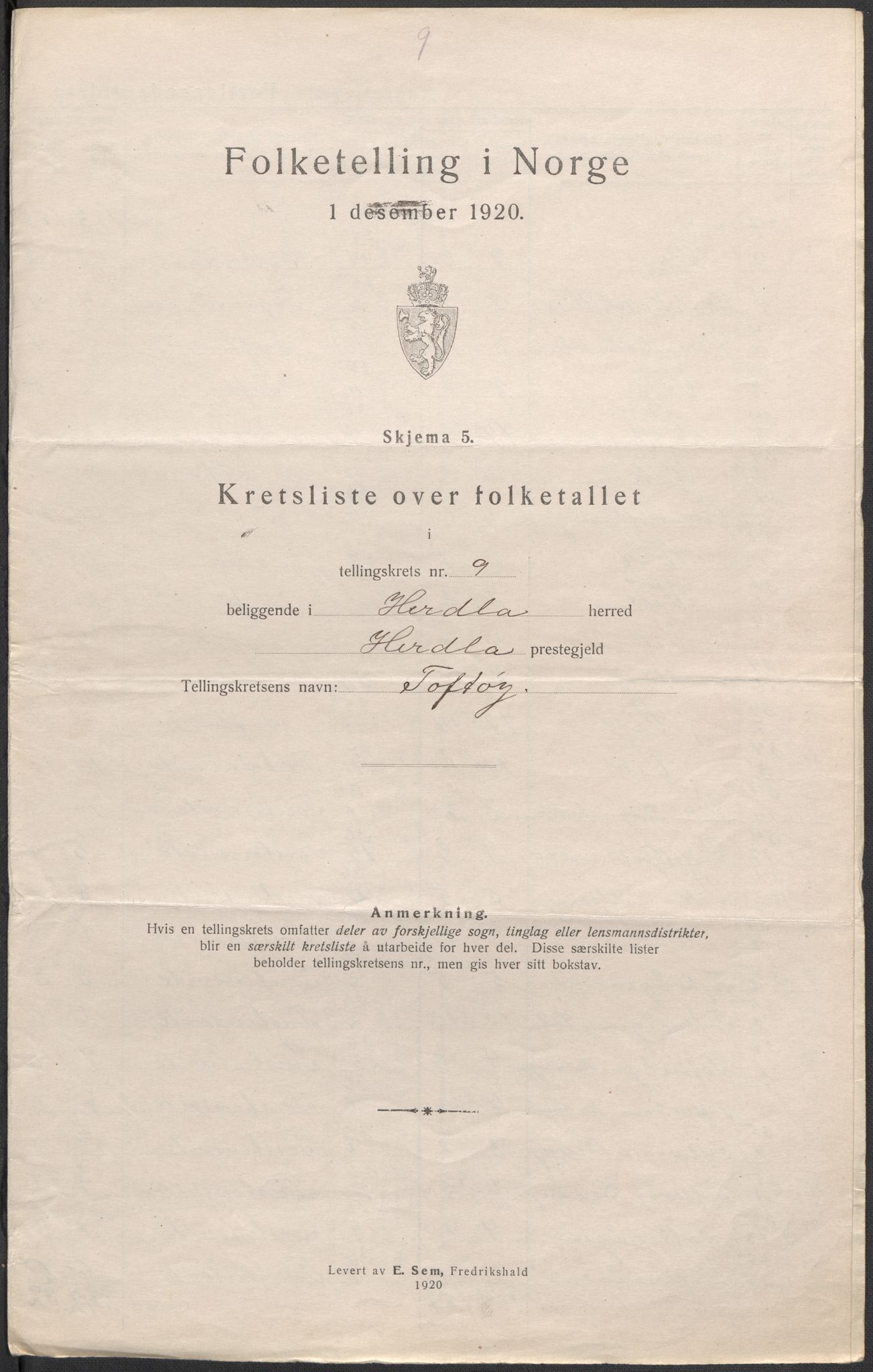 SAB, 1920 census for Herdla, 1920, p. 30