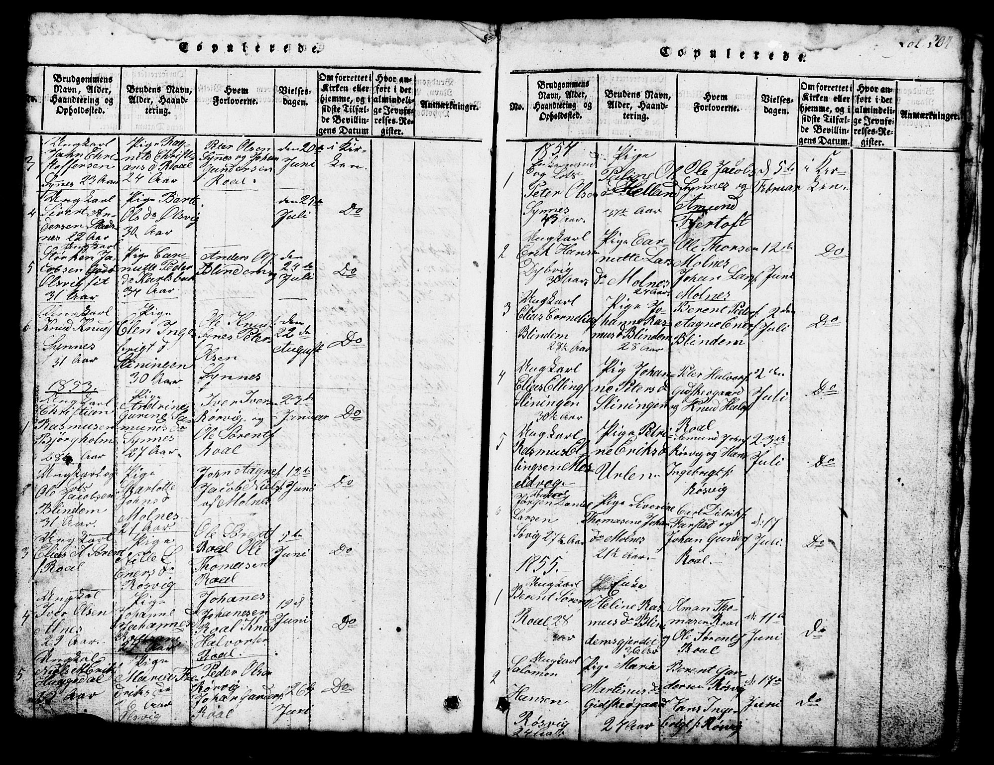 Ministerialprotokoller, klokkerbøker og fødselsregistre - Møre og Romsdal, SAT/A-1454/537/L0520: Parish register (copy) no. 537C01, 1819-1868, p. 204