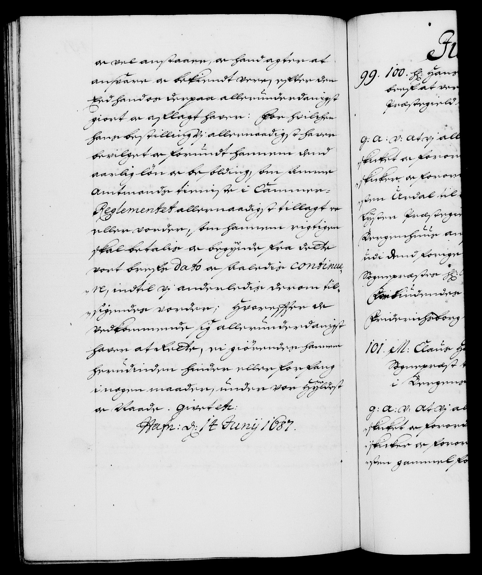 Danske Kanselli 1572-1799, AV/RA-EA-3023/F/Fc/Fca/Fcaa/L0014: Norske registre (mikrofilm), 1685-1687, p. 498b