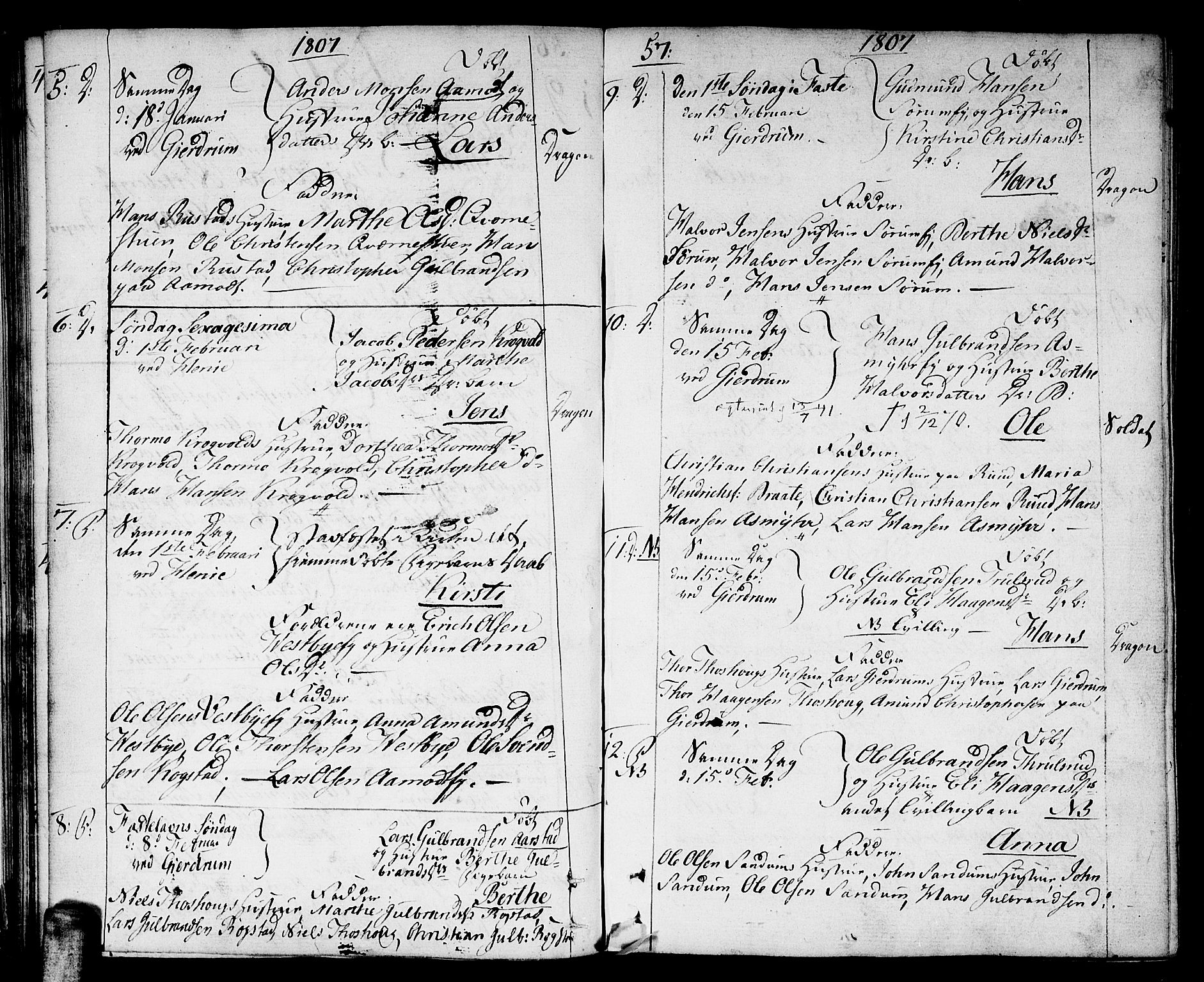 Gjerdrum prestekontor Kirkebøker, AV/SAO-A-10412b/F/Fa/L0003: Parish register (official) no. I 3, 1798-1815, p. 57