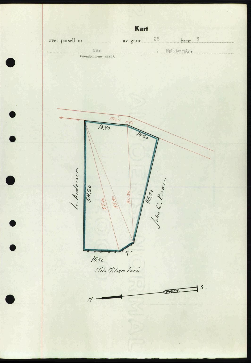 Tønsberg sorenskriveri, AV/SAKO-A-130/G/Ga/Gaa/L0015: Mortgage book no. A15, 1944-1944, Diary no: : 1372/1944