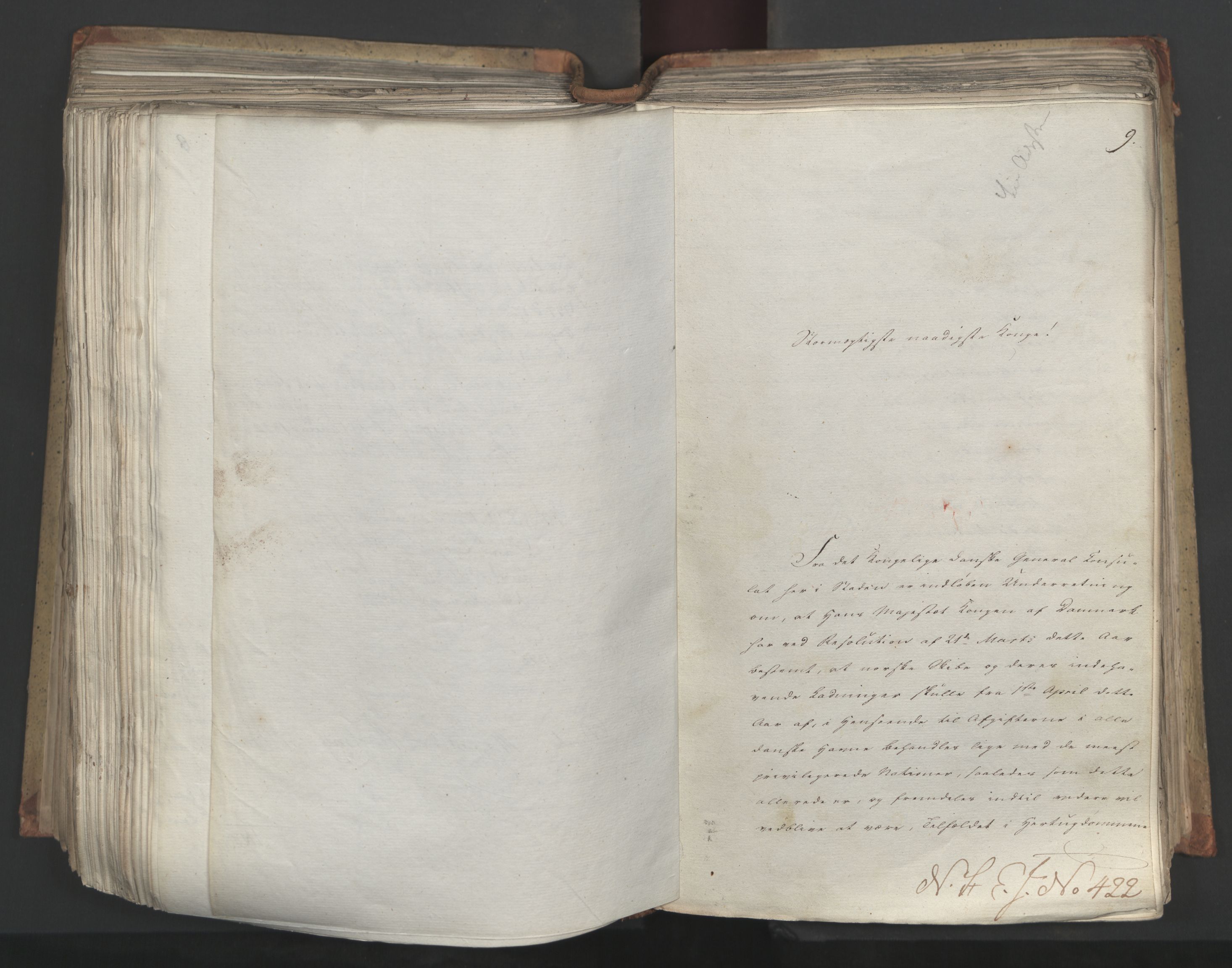 Statsrådsavdelingen i Stockholm, AV/RA-S-1003/D/Da/L0034: Regjeringsinnstillinger nr. 275-540, 1823, p. 400