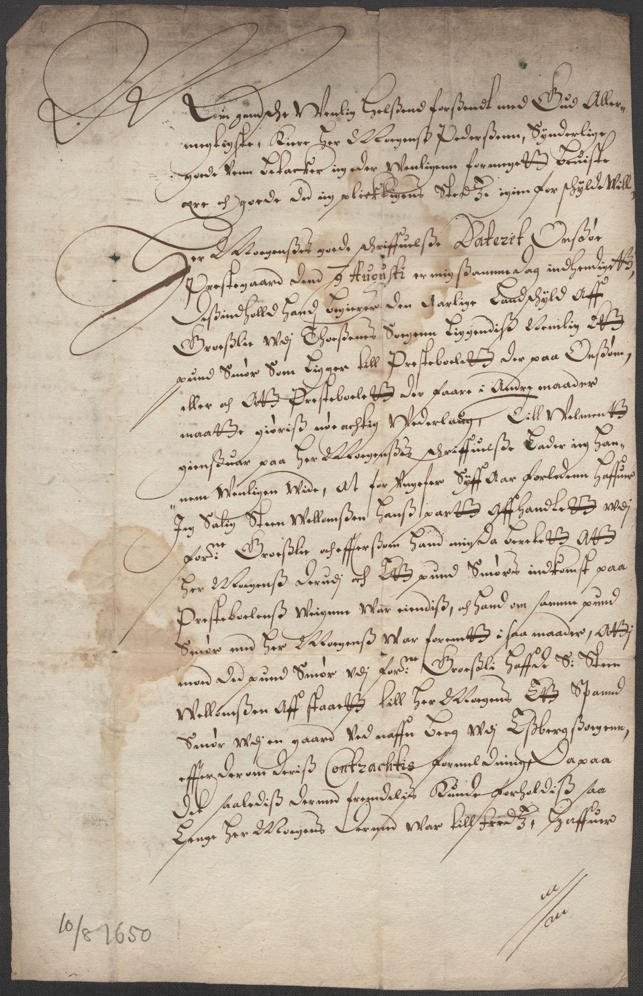 Riksarkivets diplomsamling, AV/RA-EA-5965/F15/L0003: Prestearkiv - Østfold, 1594-1700, p. 221