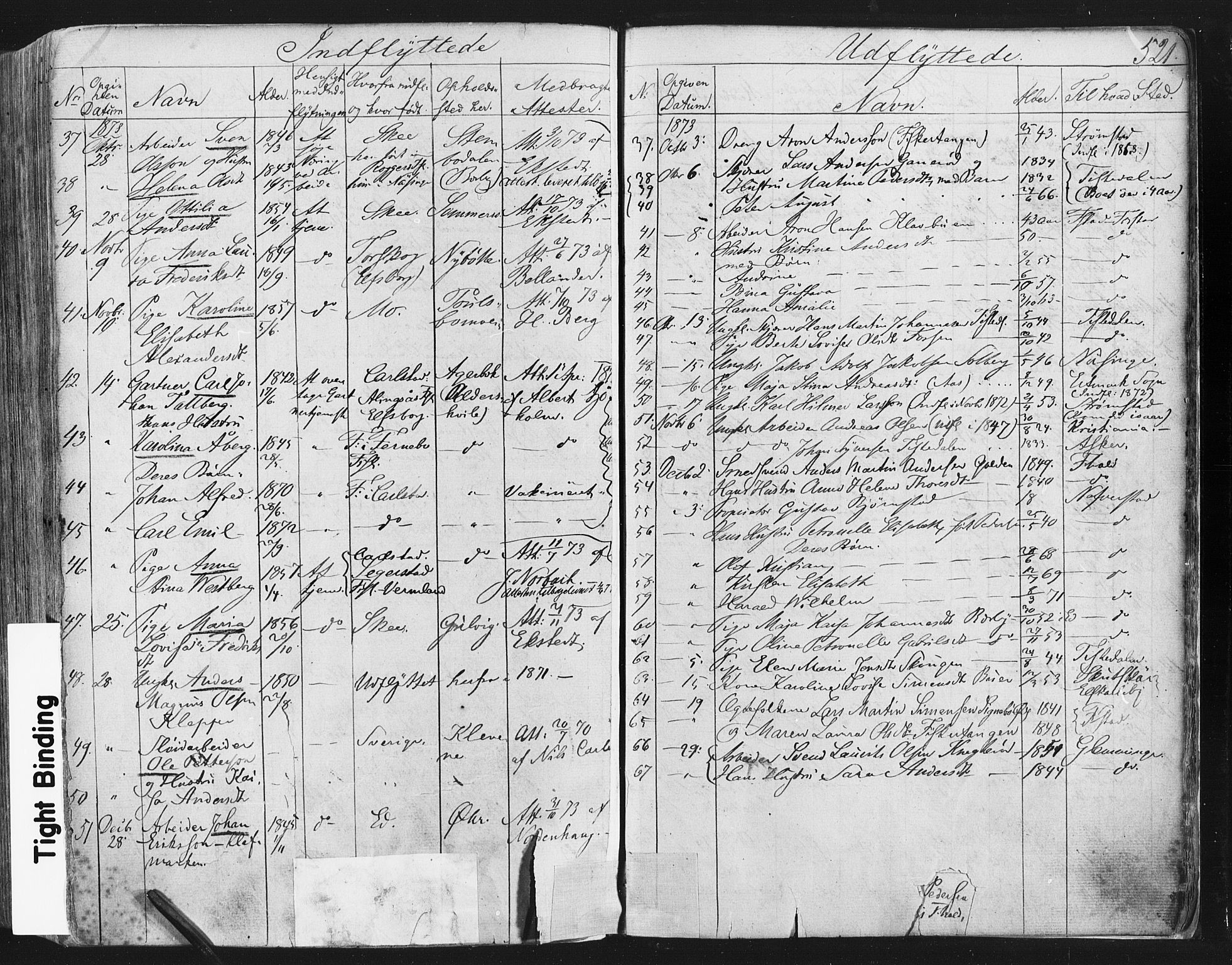 Idd prestekontor Kirkebøker, AV/SAO-A-10911/F/Fc/L0005: Parish register (official) no. III 5, 1861-1877, p. 521