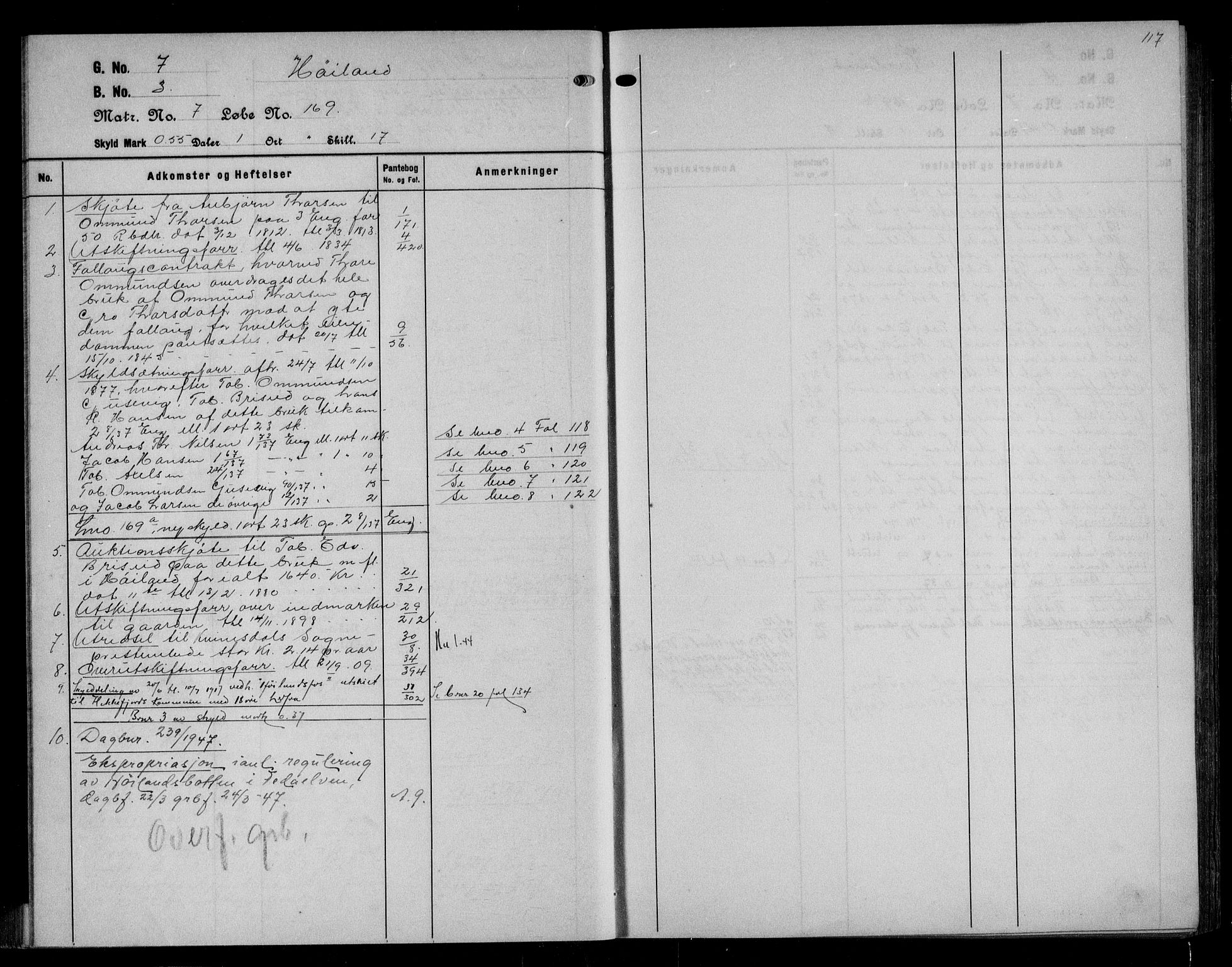 Flekkefjord sorenskriveri, SAK/1221-0001/G/Ga/L0016: Mortgage register no. 16, 1810-1950, p. 117