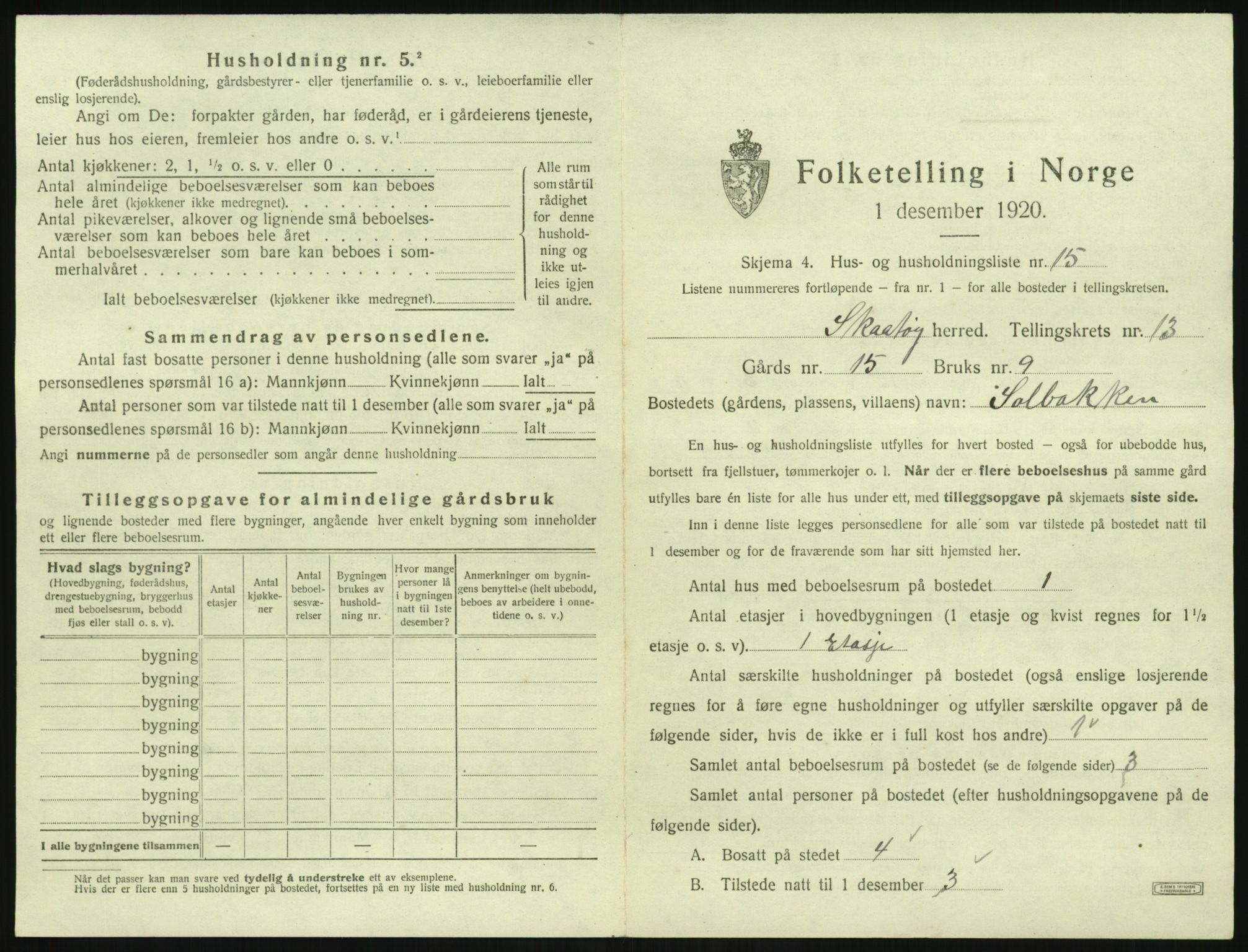 SAKO, 1920 census for Skåtøy, 1920, p. 1710