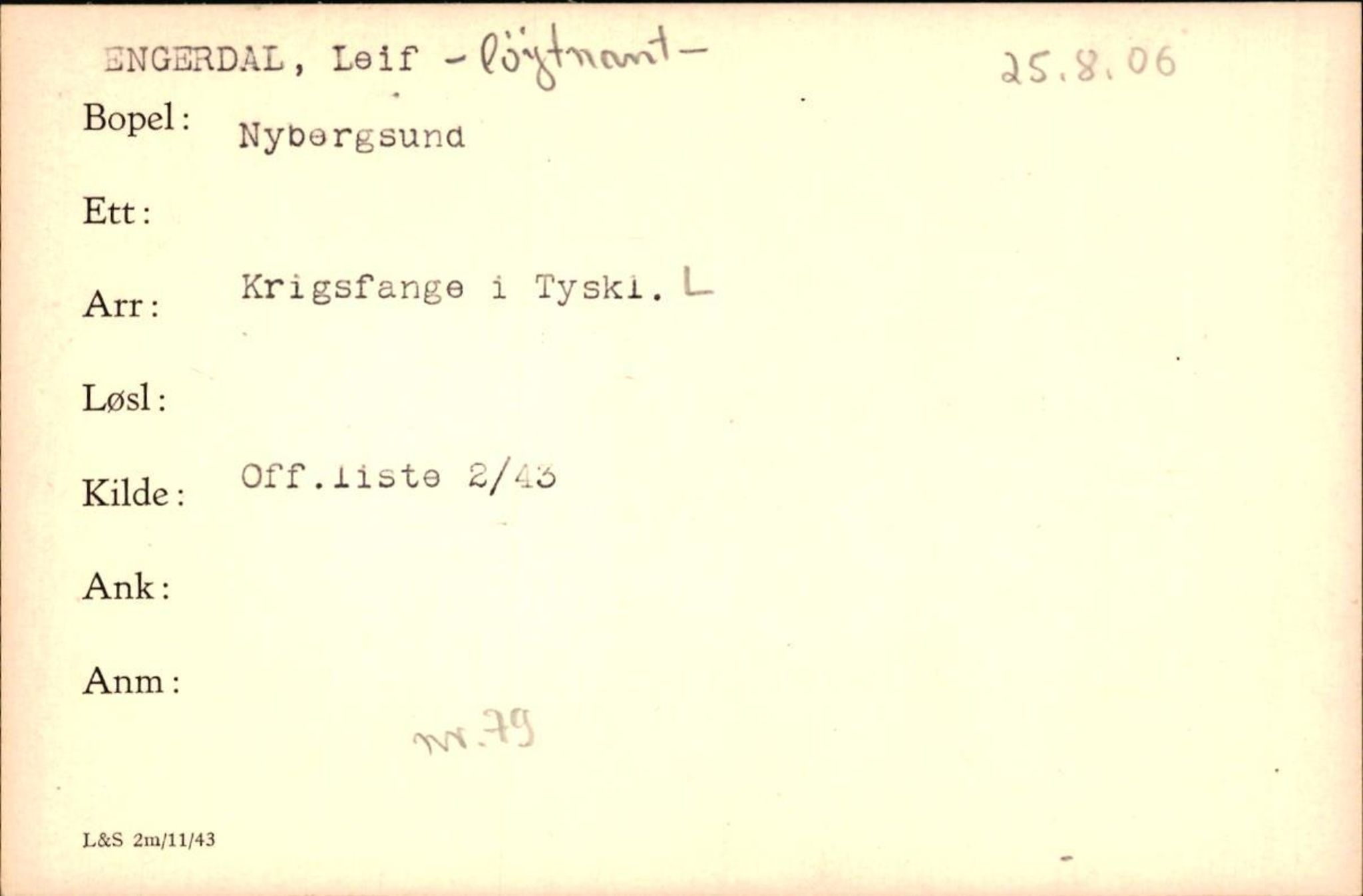 Forsvaret, Forsvarets krigshistoriske avdeling, AV/RA-RAFA-2017/Y/Yf/L0200: II-C-11-2102  -  Norske krigsfanger i Tyskland, 1940-1945, p. 236