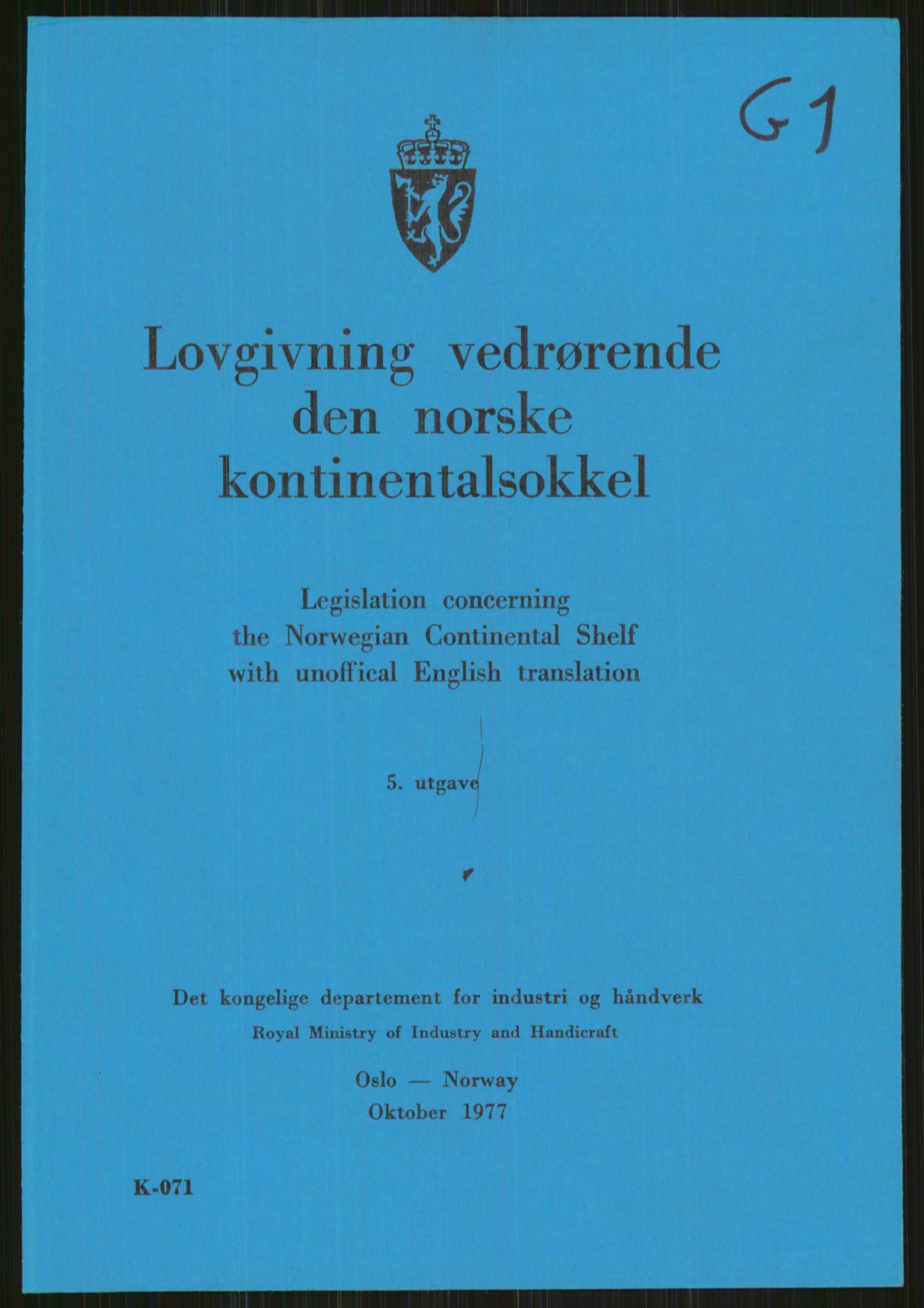 Justisdepartementet, Granskningskommisjonen ved Alexander Kielland-ulykken 27.3.1980, AV/RA-S-1165/D/L0010: E CFEM (E20-E35 av 35)/G Oljedirektoratet (Doku.liste + G1-G3, G6-G8 av 8), 1980-1981, p. 45