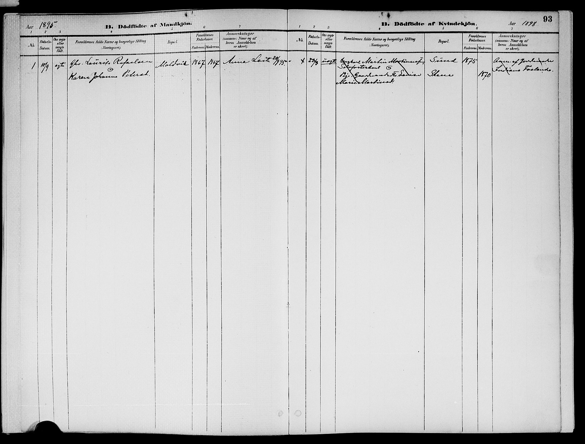 Ministerialprotokoller, klokkerbøker og fødselsregistre - Nord-Trøndelag, AV/SAT-A-1458/773/L0617: Parish register (official) no. 773A08, 1887-1910, p. 93