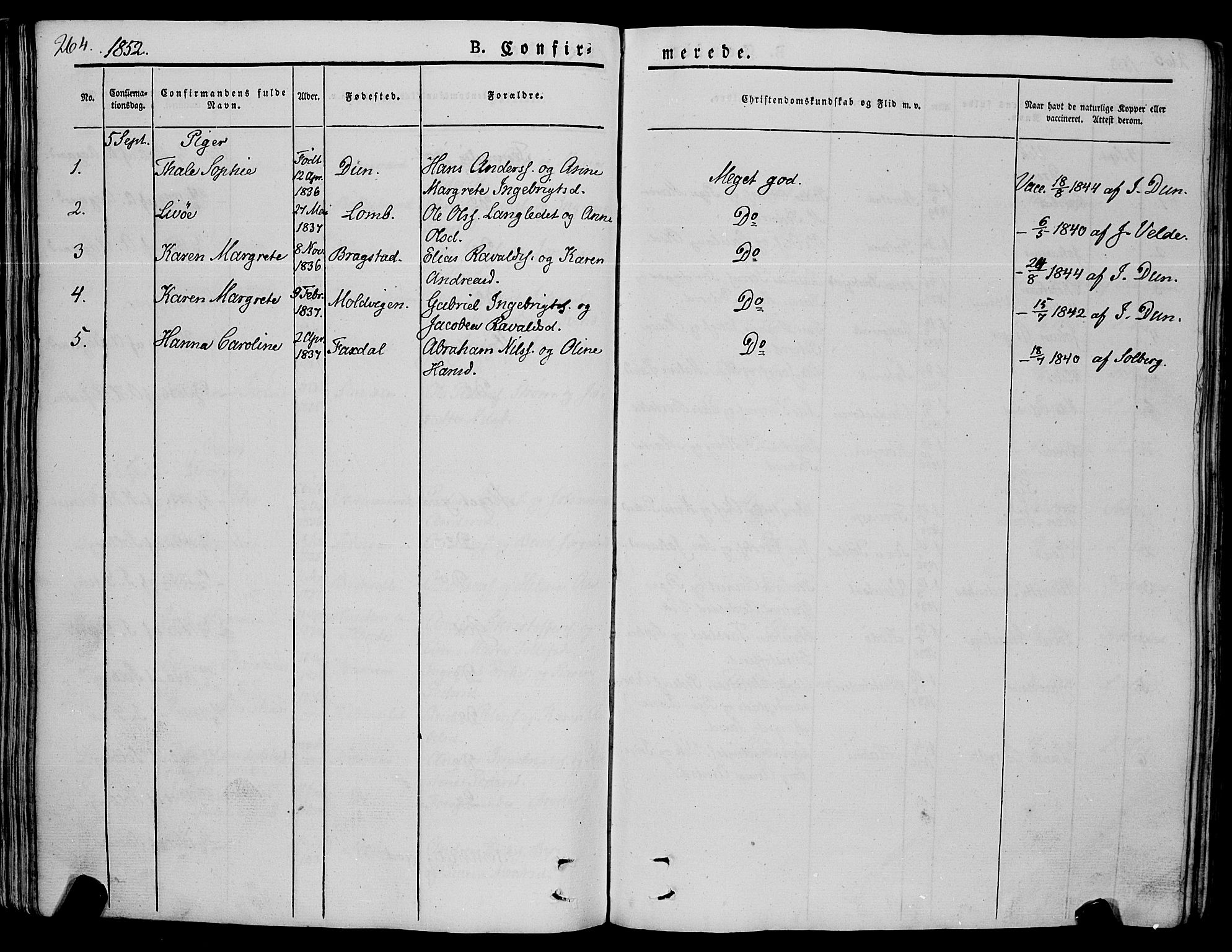 Ministerialprotokoller, klokkerbøker og fødselsregistre - Nord-Trøndelag, SAT/A-1458/773/L0614: Parish register (official) no. 773A05, 1831-1856, p. 264