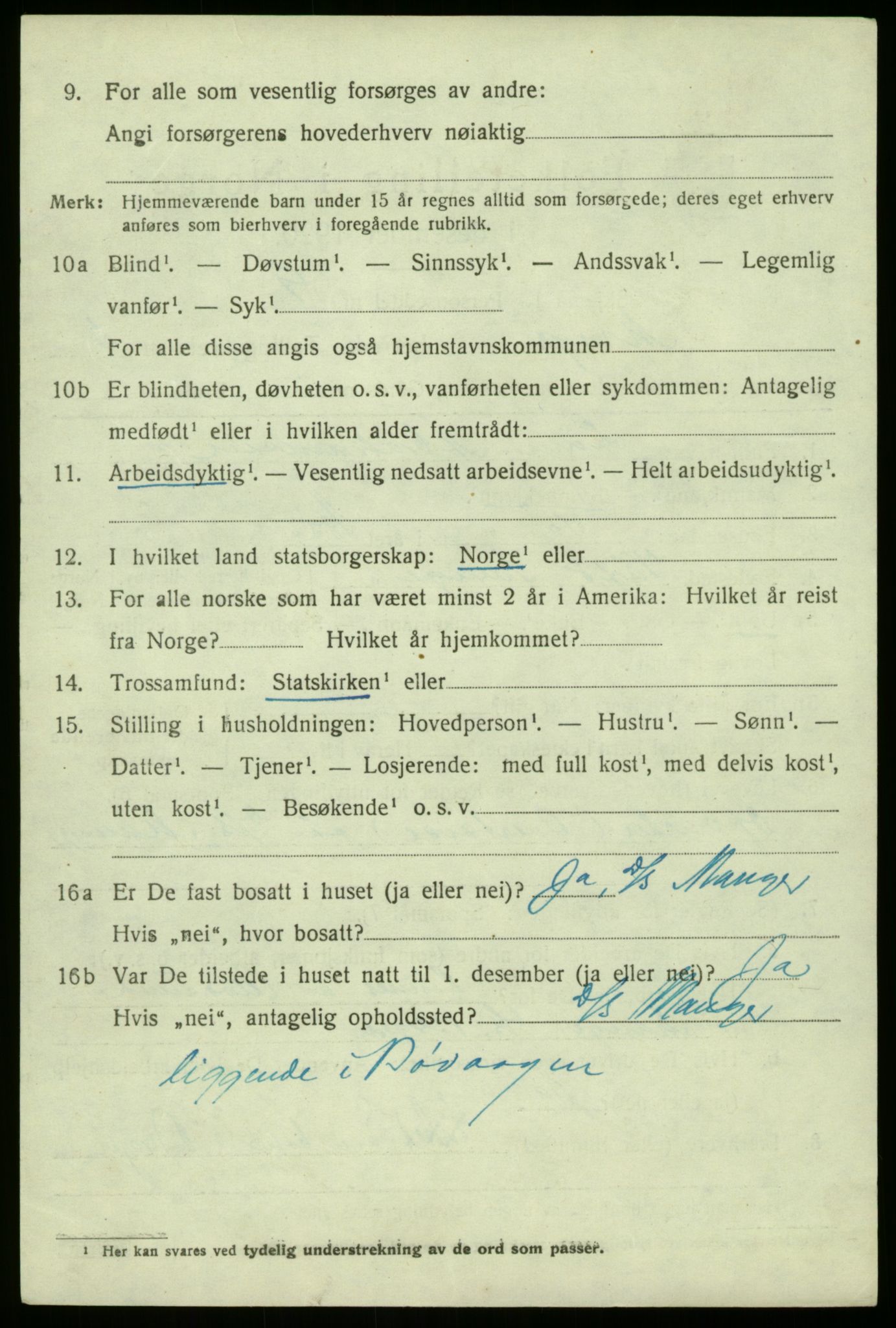 SAB, 1920 census for Manger, 1920, p. 3272