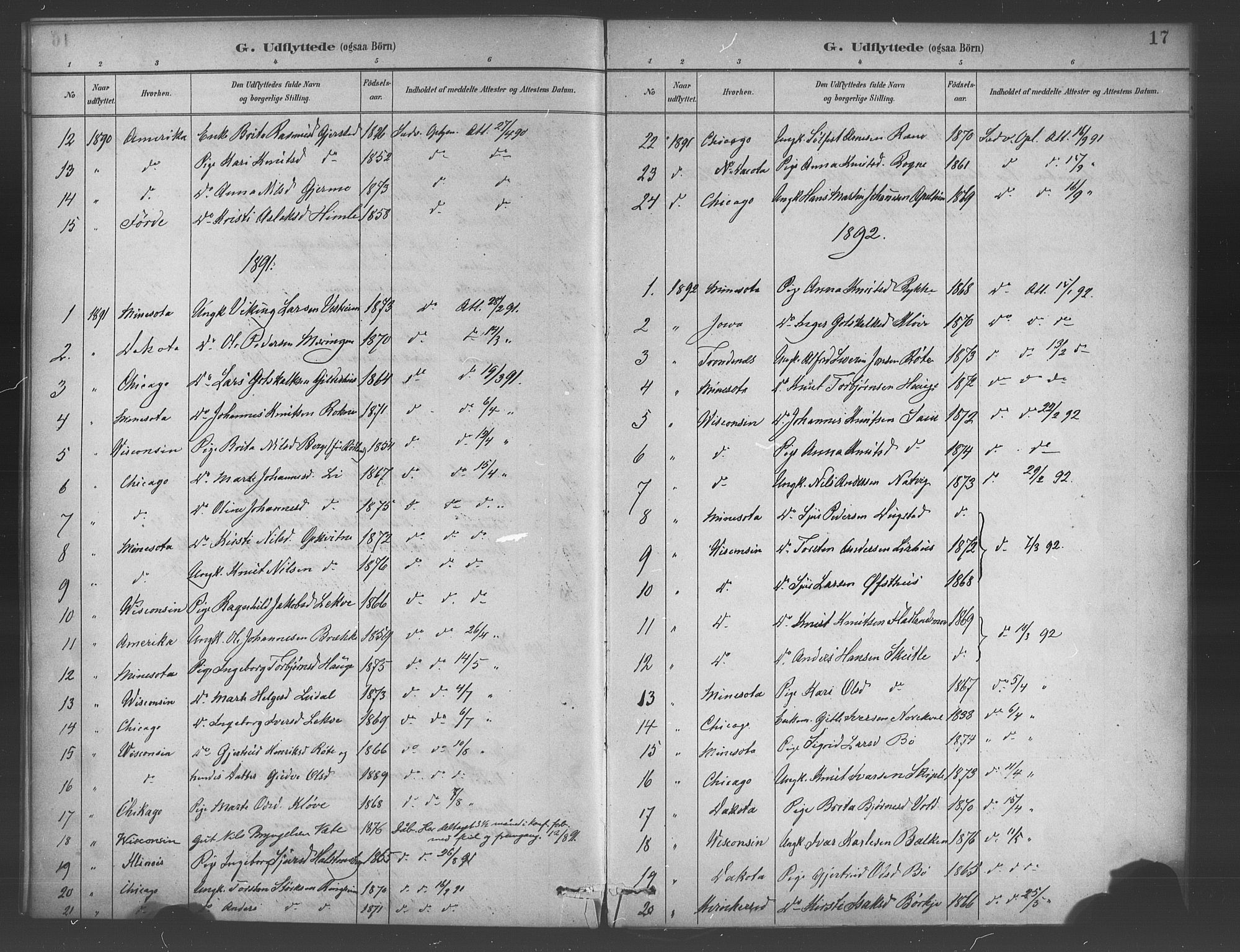 Voss sokneprestembete, AV/SAB-A-79001/H/Haa: Parish register (official) no. E 1, 1887-1928, p. 17