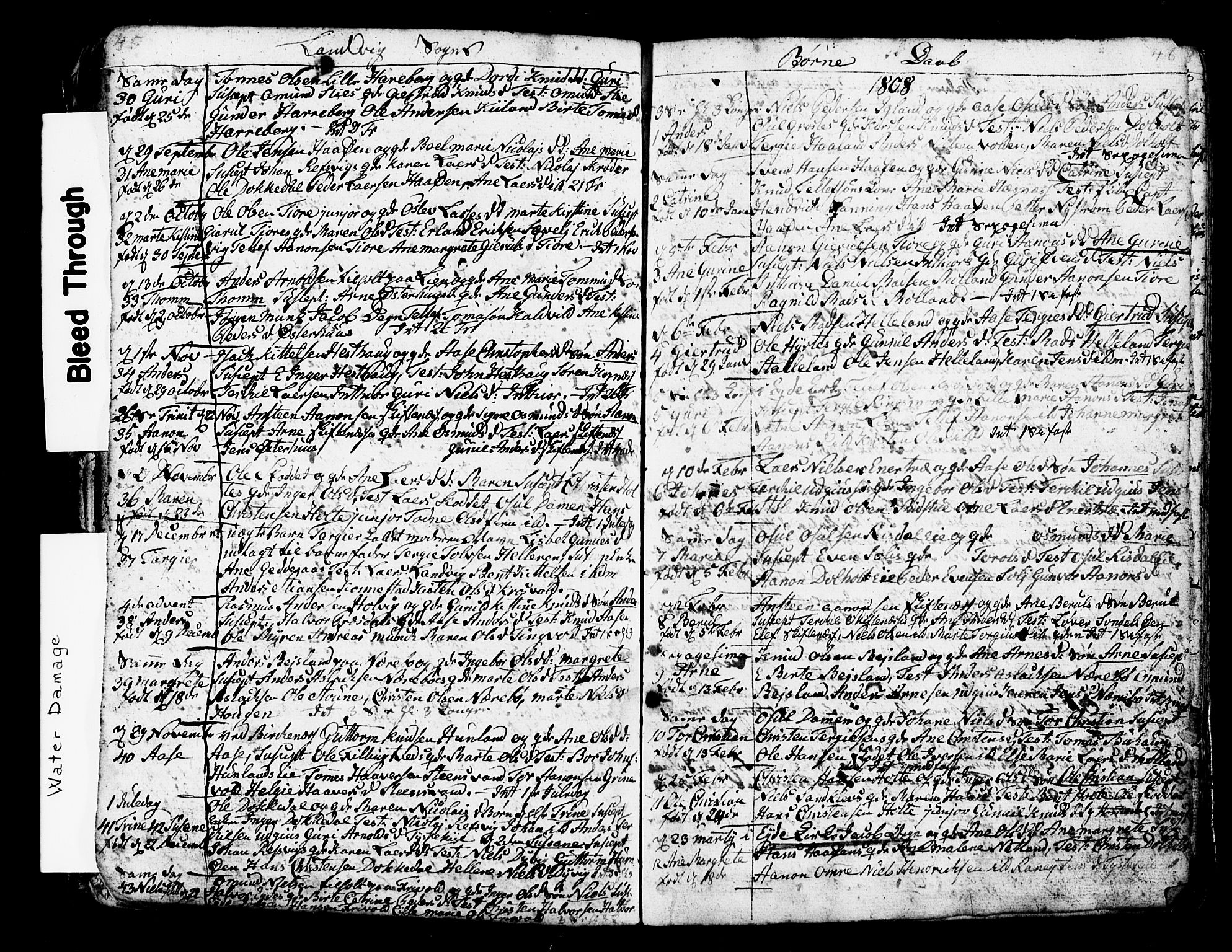 Hommedal sokneprestkontor, AV/SAK-1111-0023/F/Fb/Fbb/L0002: Parish register (copy) no. B 2 /1, 1791-1819, p. 45-46