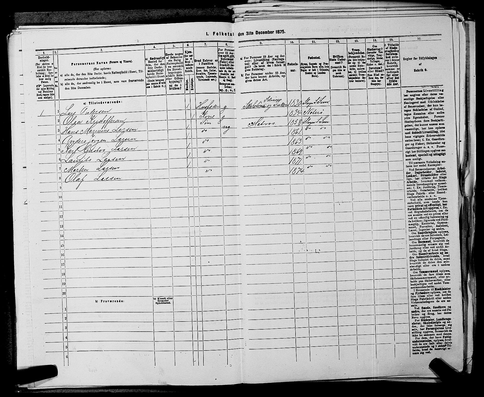 SAKO, 1875 census for 0721P Sem, 1875, p. 1533