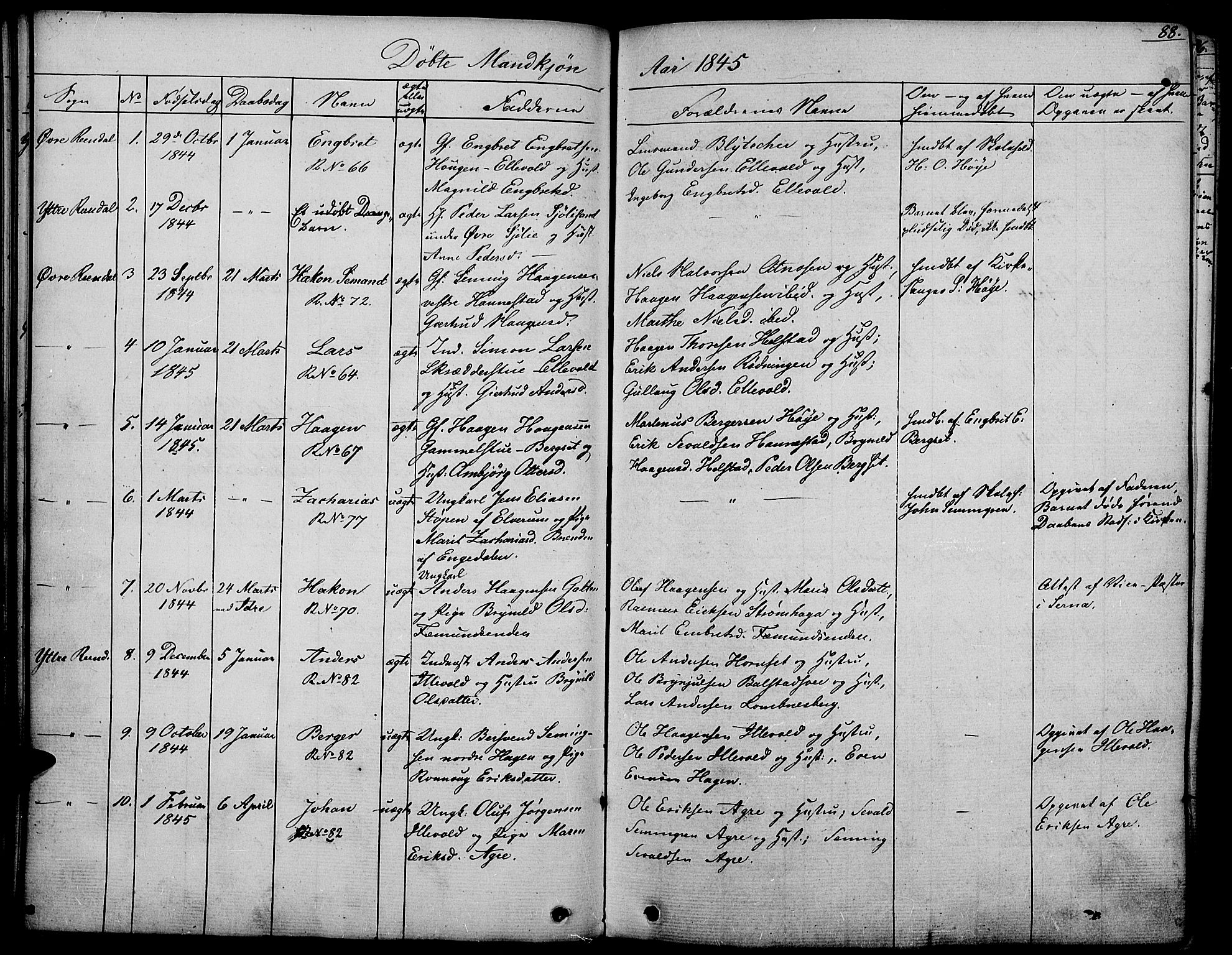 Rendalen prestekontor, SAH/PREST-054/H/Ha/Haa/L0004: Parish register (official) no. 4, 1829-1852, p. 88