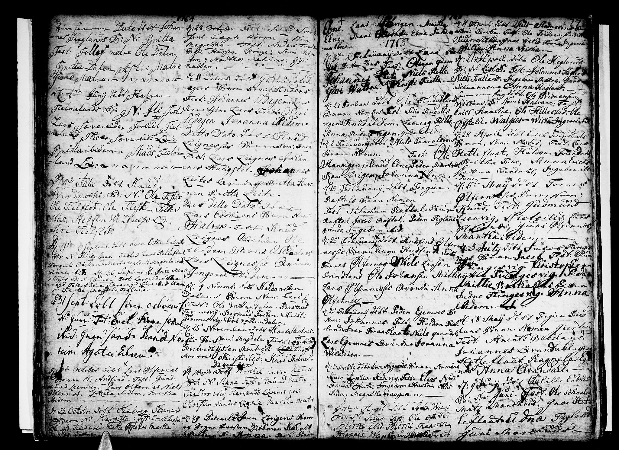 Skånevik sokneprestembete, AV/SAB-A-77801/H/Haa: Parish register (official) no. A 1, 1745-1789, p. 27