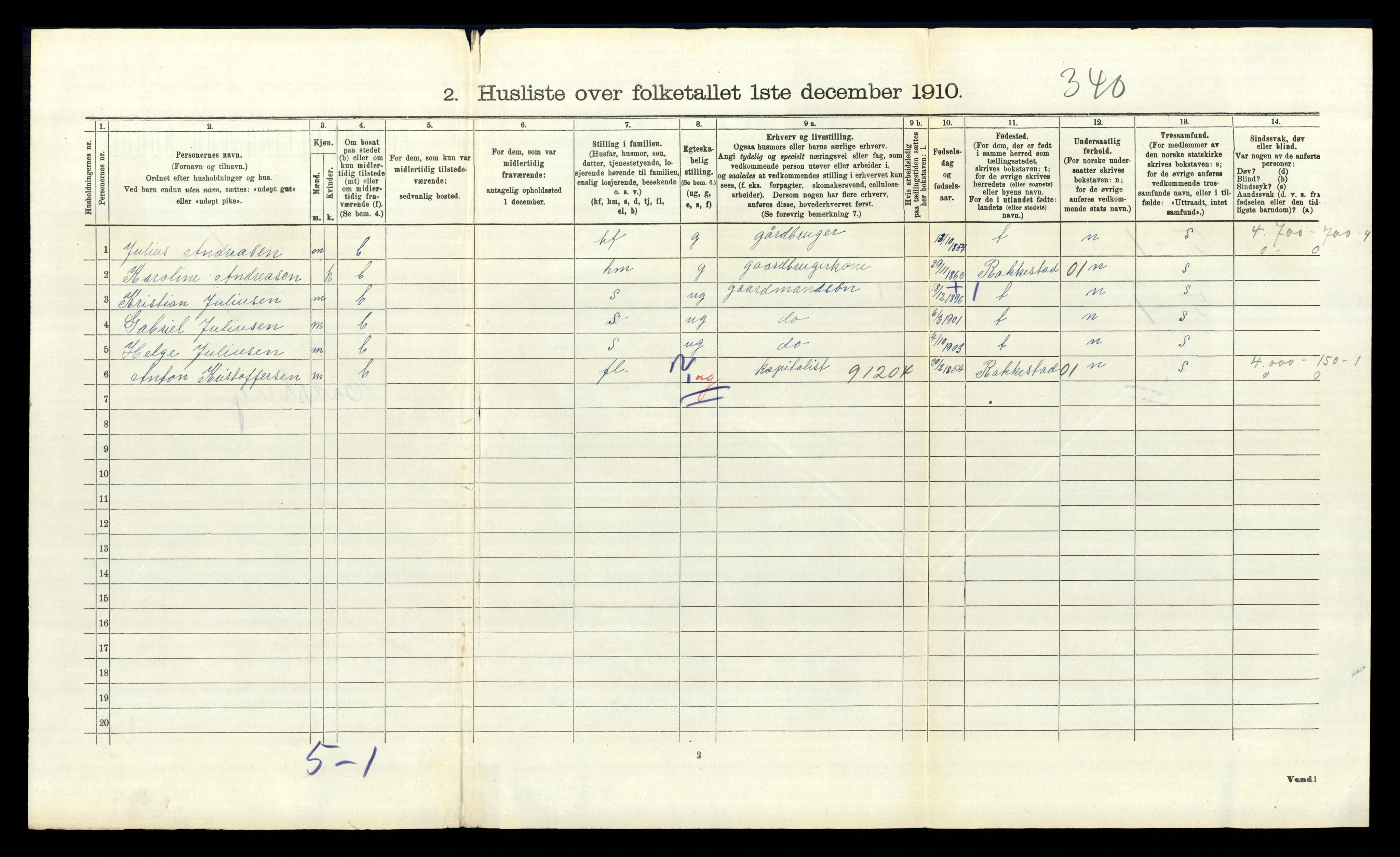 RA, 1910 census for Eidsberg, 1910, p. 1805