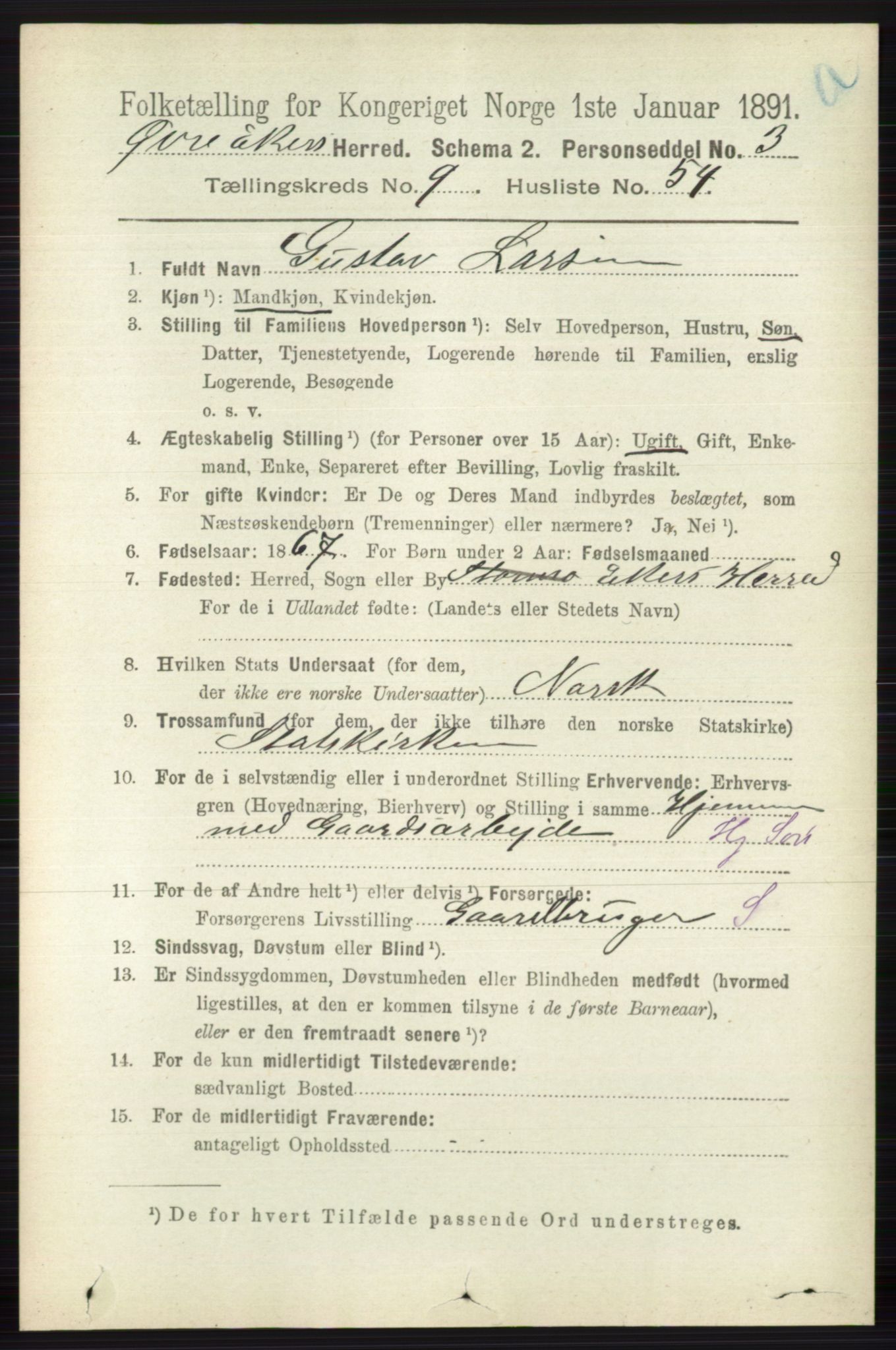 RA, 1891 census for 0624 Øvre Eiker, 1891, p. 3935