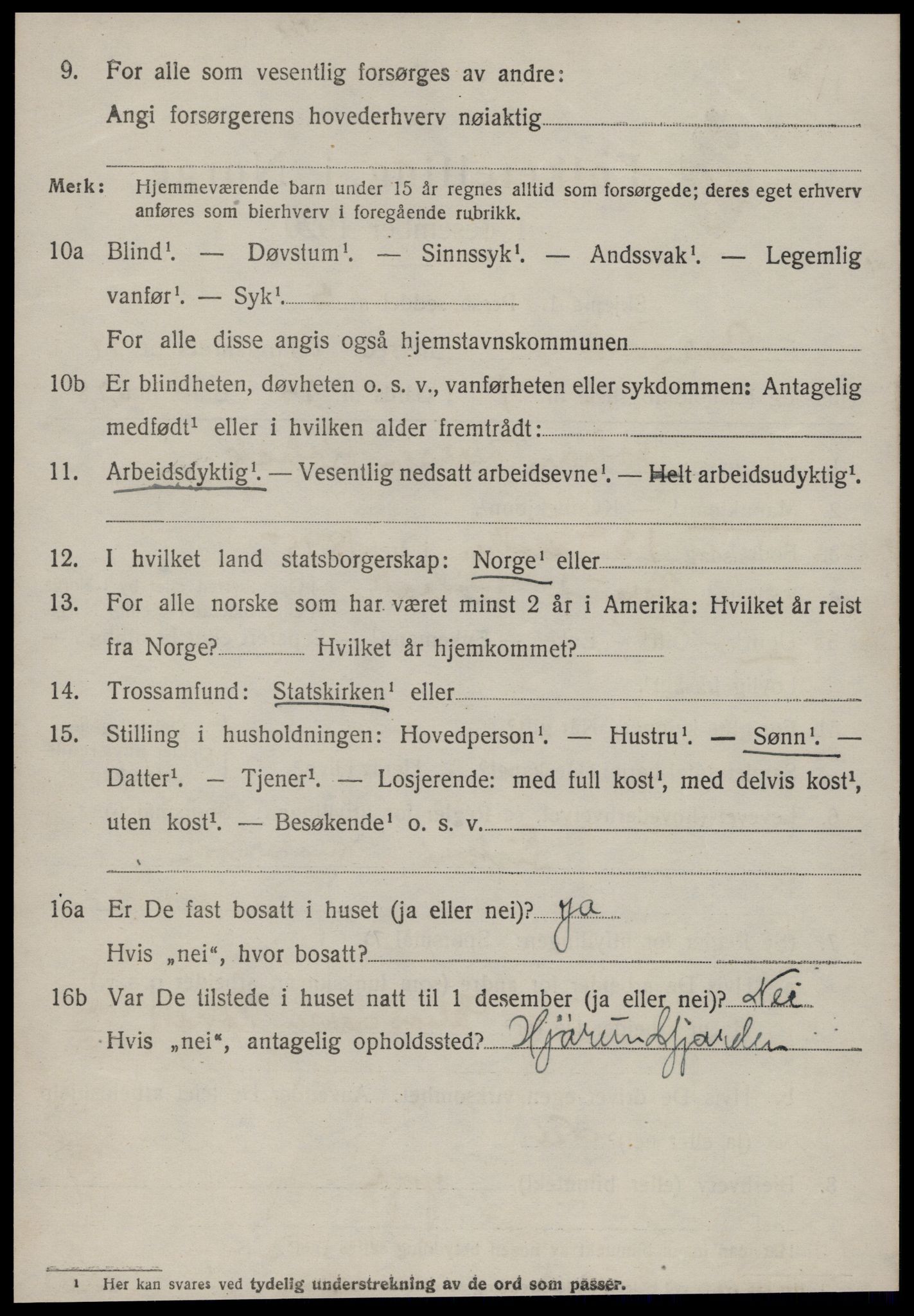 SAT, 1920 census for Borgund, 1920, p. 12545