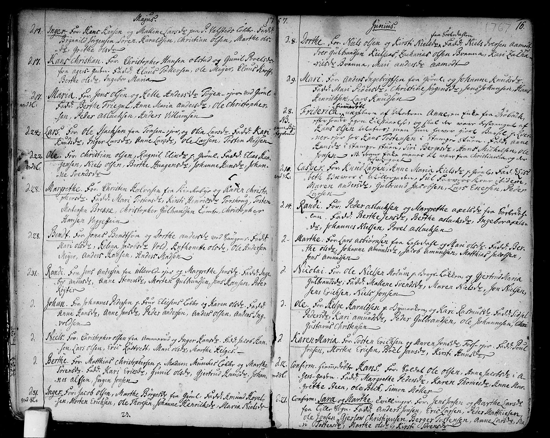 Aker prestekontor kirkebøker, SAO/A-10861/F/L0009: Parish register (official) no. 9, 1765-1785, p. 16