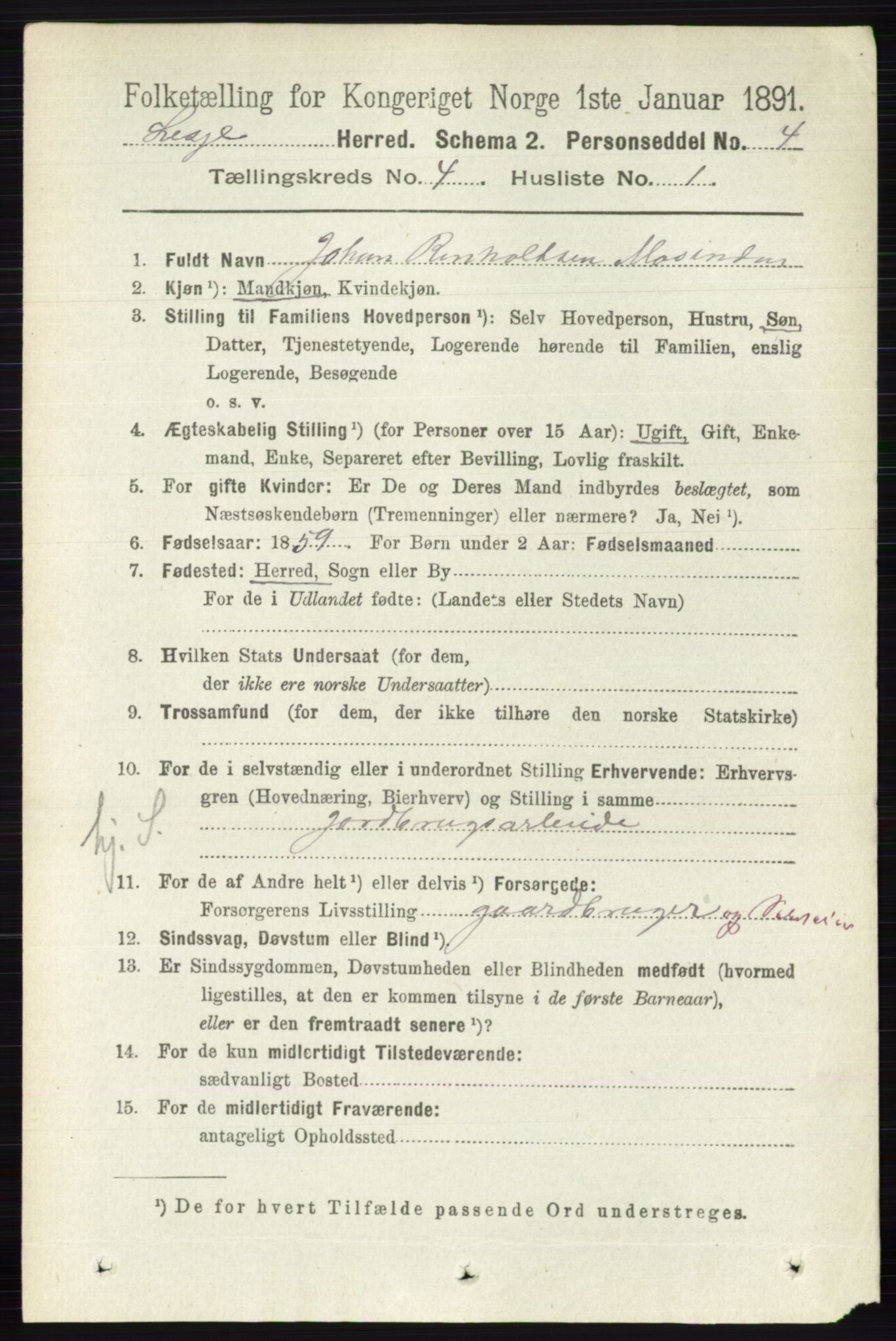 RA, 1891 census for 0512 Lesja, 1891, p. 1096