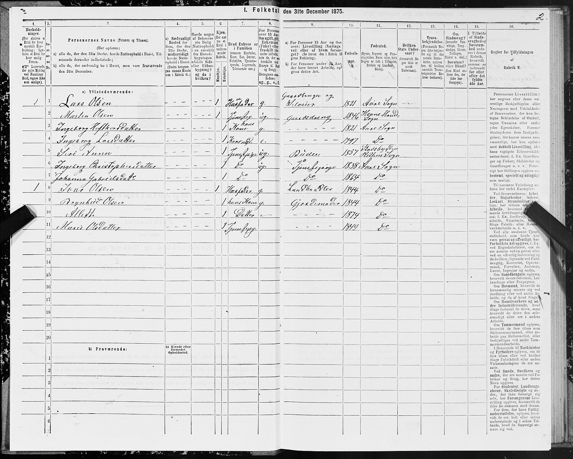 SAT, 1875 census for 1569P Aure, 1875, p. 3002