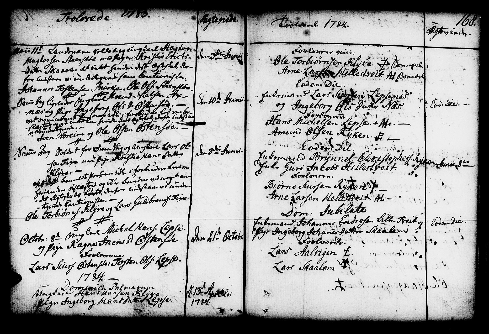 Kvam sokneprestembete, AV/SAB-A-76201/H/Haa: Parish register (official) no. A 4, 1743-1795, p. 168