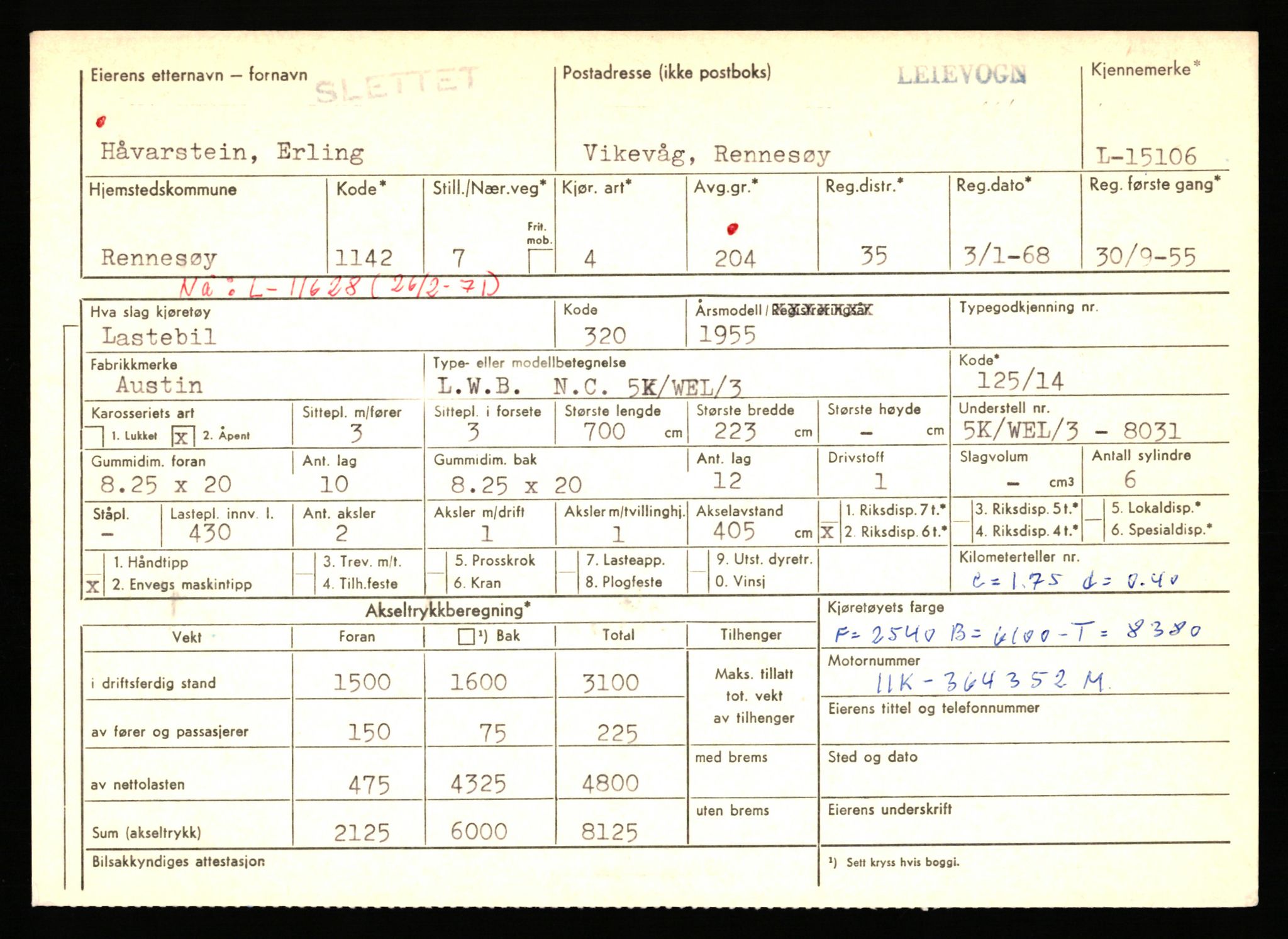 Stavanger trafikkstasjon, AV/SAST-A-101942/0/F/L0027: L-14600 - L-15149, 1930-1971, p. 1851