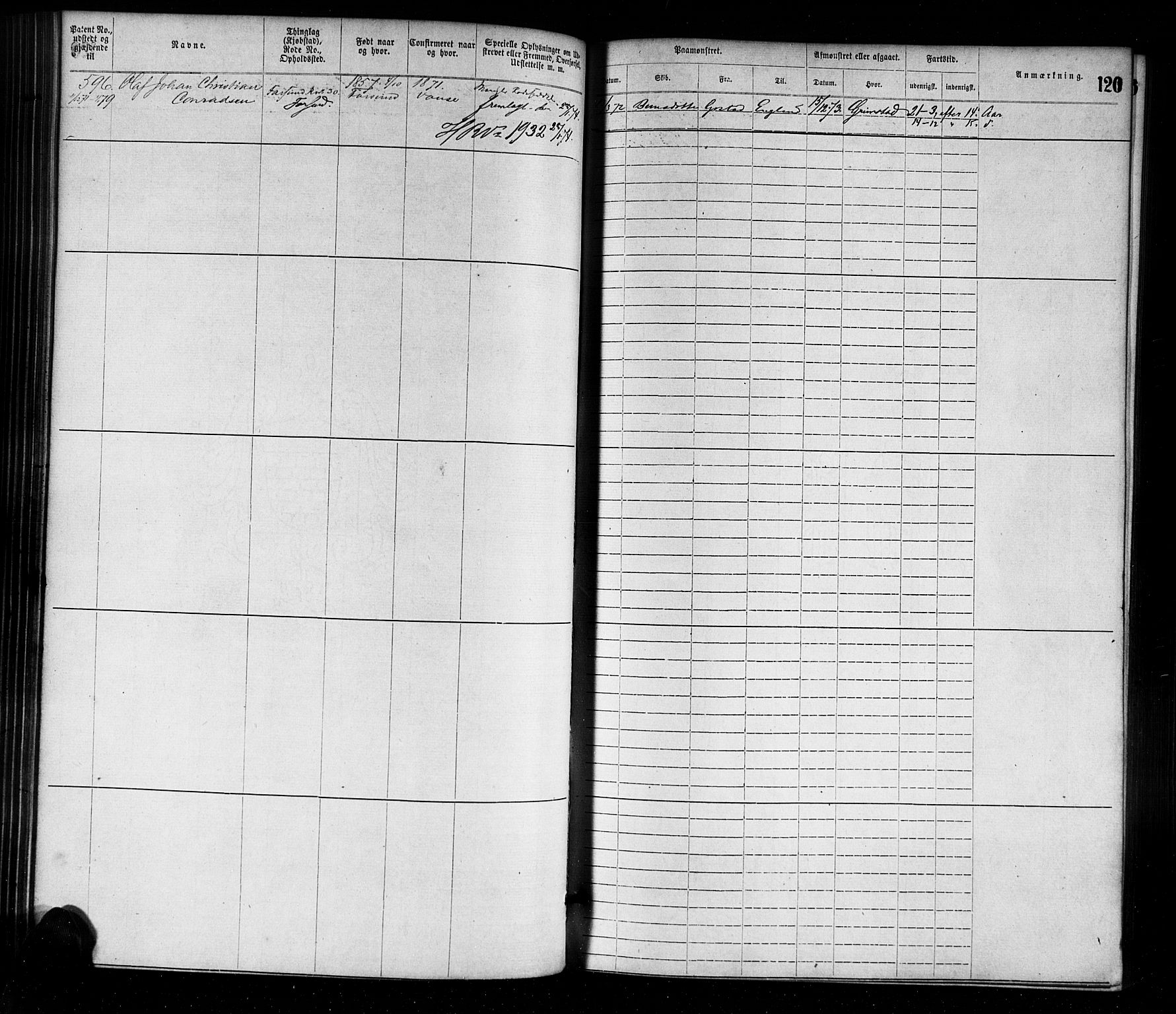 Farsund mønstringskrets, AV/SAK-2031-0017/F/Fa/L0001: Annotasjonsrulle nr 1-1920 med register, M-1, 1869-1877, p. 148