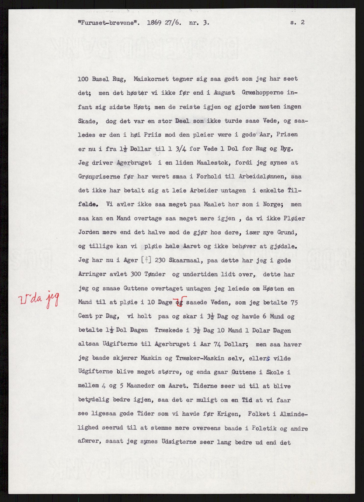 Samlinger til kildeutgivelse, Amerikabrevene, AV/RA-EA-4057/F/L0007: Innlån fra Hedmark: Berg - Furusetbrevene, 1838-1914, p. 461