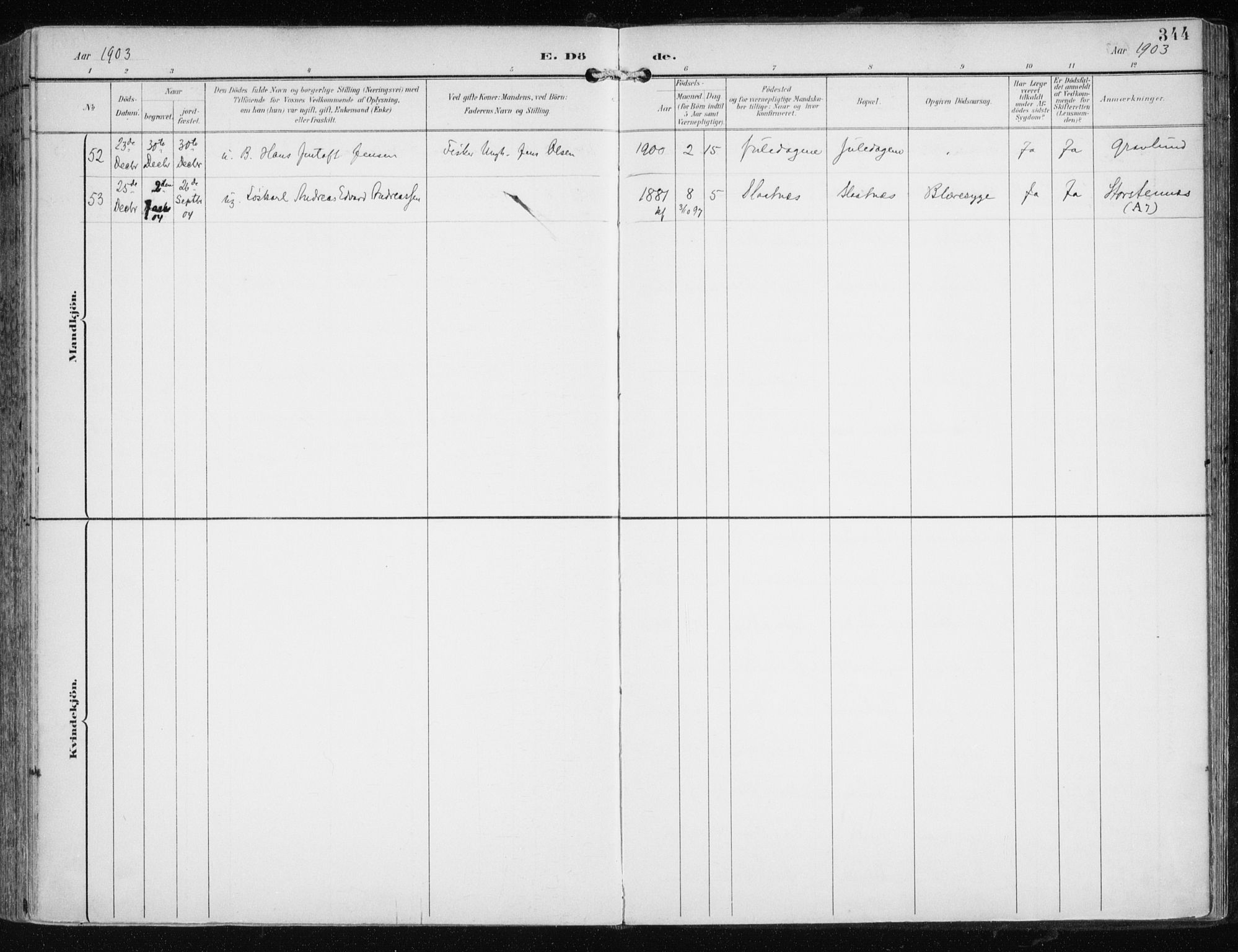 Tromsøysund sokneprestkontor, AV/SATØ-S-1304/G/Ga/L0006kirke: Parish register (official) no. 6, 1897-1906, p. 344