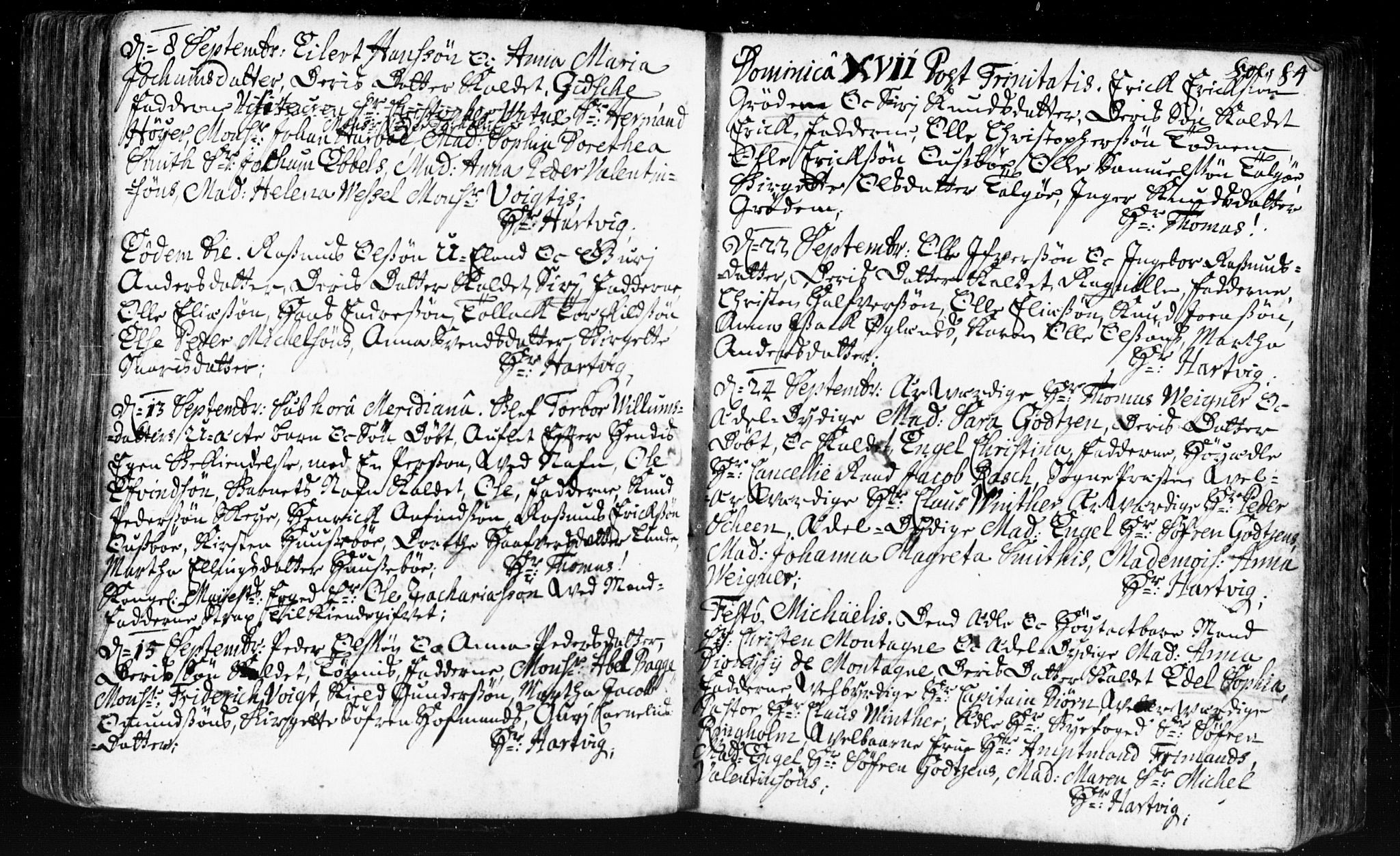 Domkirken sokneprestkontor, SAST/A-101812/001/30/30BB/L0002: Parish register (copy) no. B 2, 1714-1733, p. 84