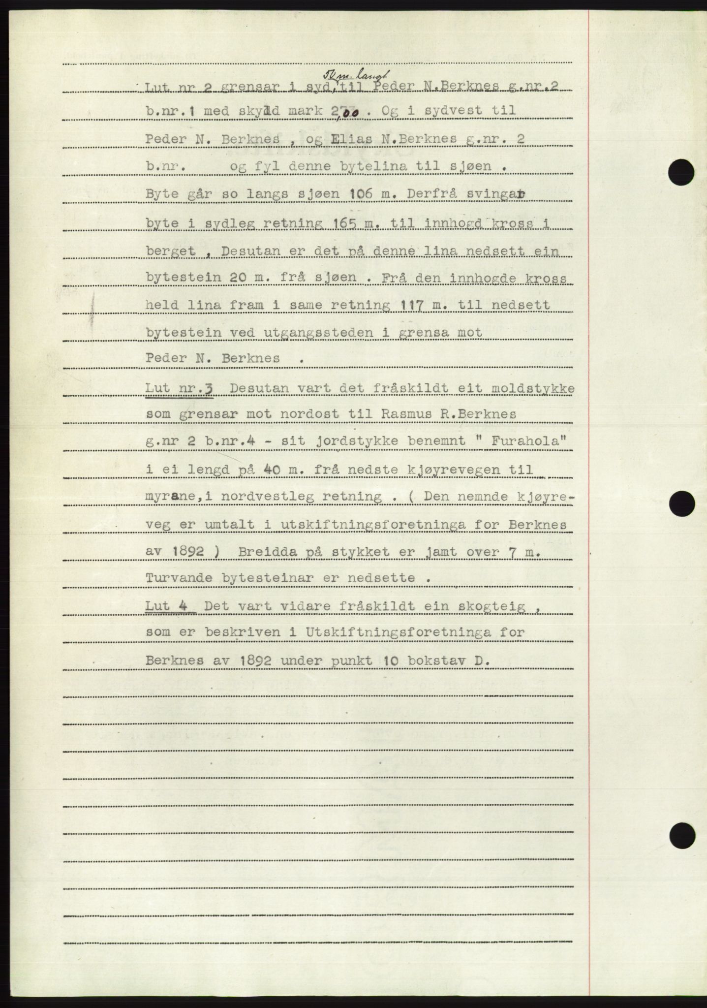 Søre Sunnmøre sorenskriveri, SAT/A-4122/1/2/2C/L0093: Mortgage book no. 19A, 1952-1953, Diary no: : 2744/1952