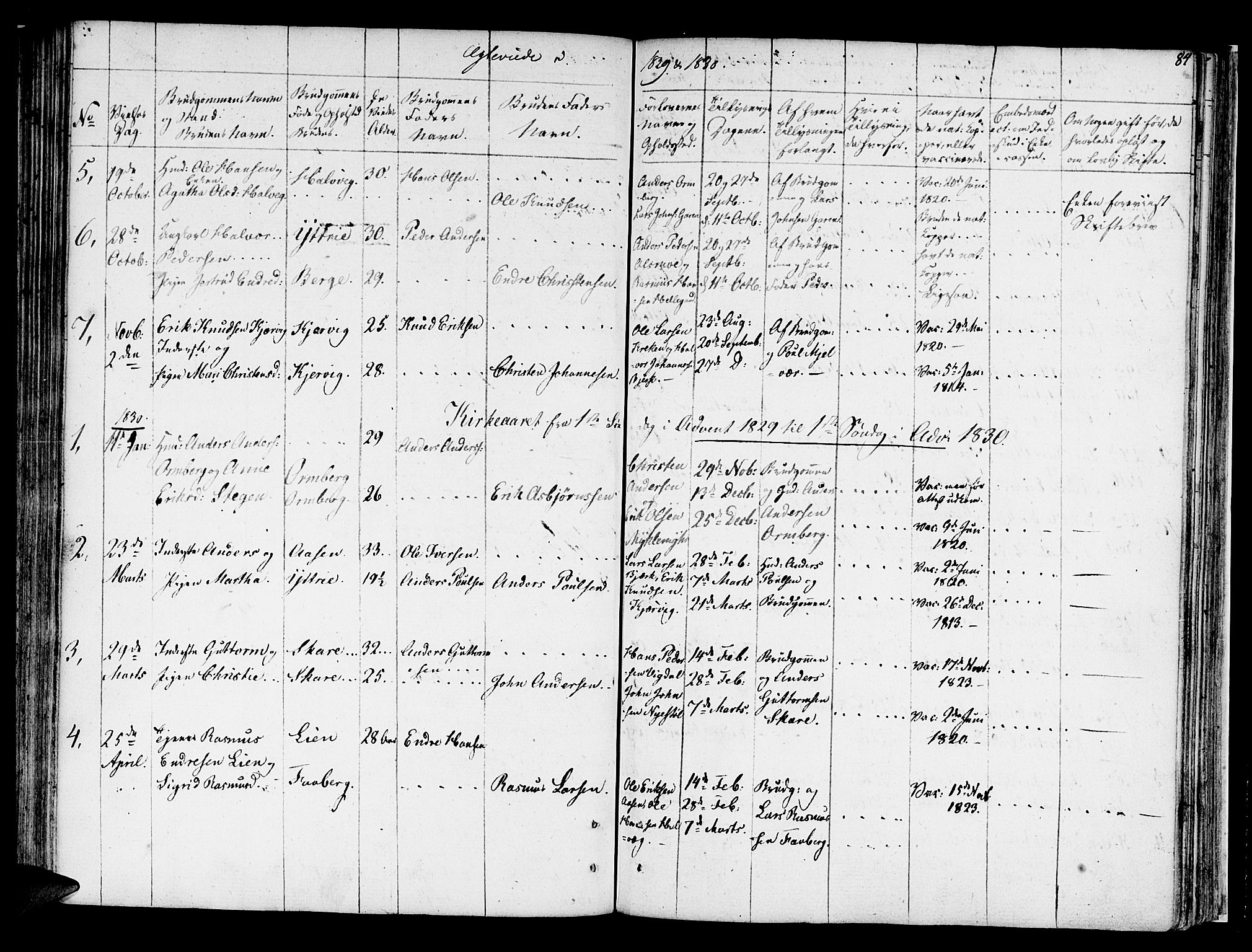 Jostedal sokneprestembete, AV/SAB-A-80601/H/Haa/Haaa/L0003: Parish register (official) no. A 3, 1807-1837, p. 84