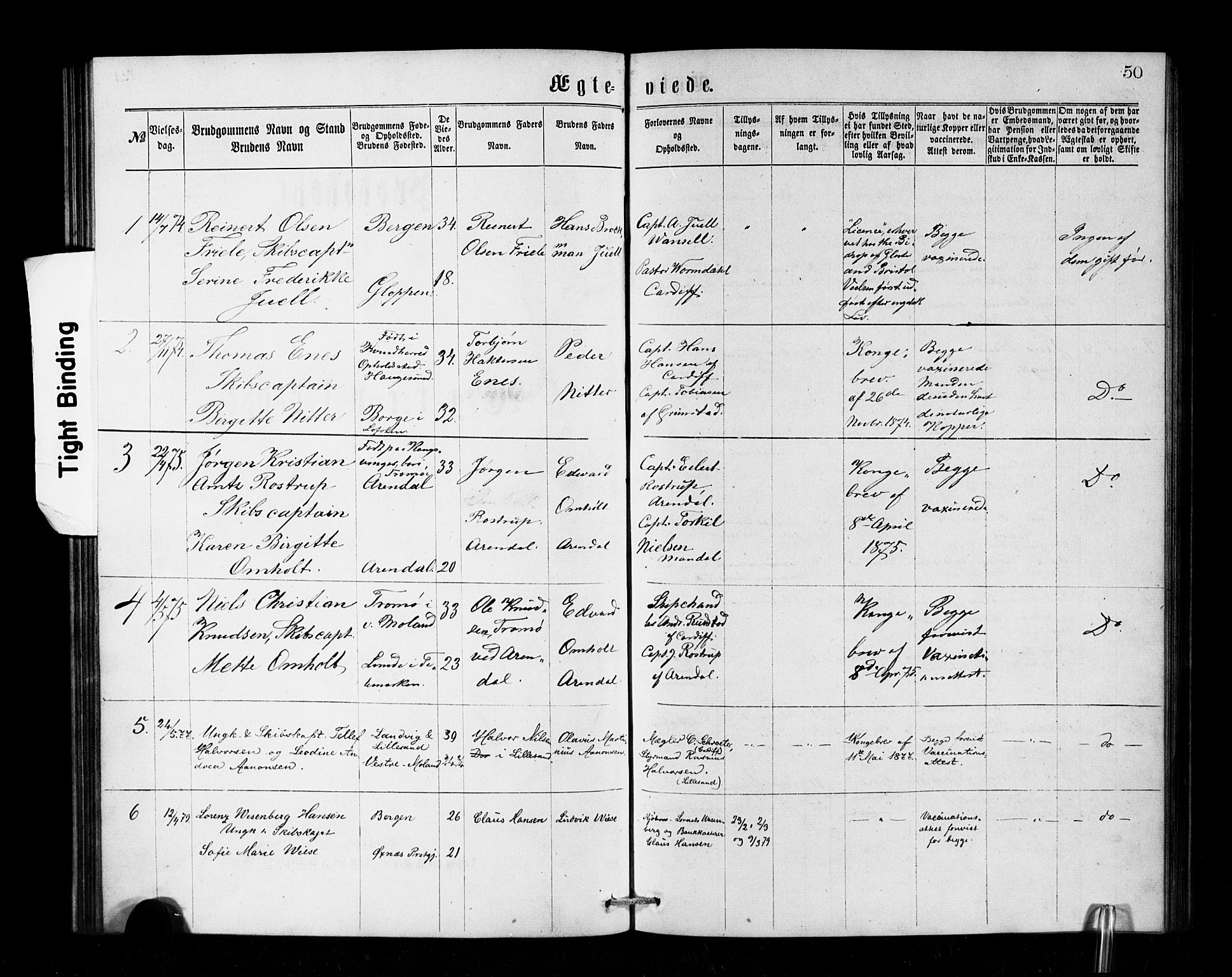 Den norske sjømannsmisjon i utlandet/Bristolhavnene(Cardiff-Swansea), SAB/SAB/PA-0102/H/Ha/Haa/L0001: Parish register (official) no. A 1, 1866-1887, p. 50