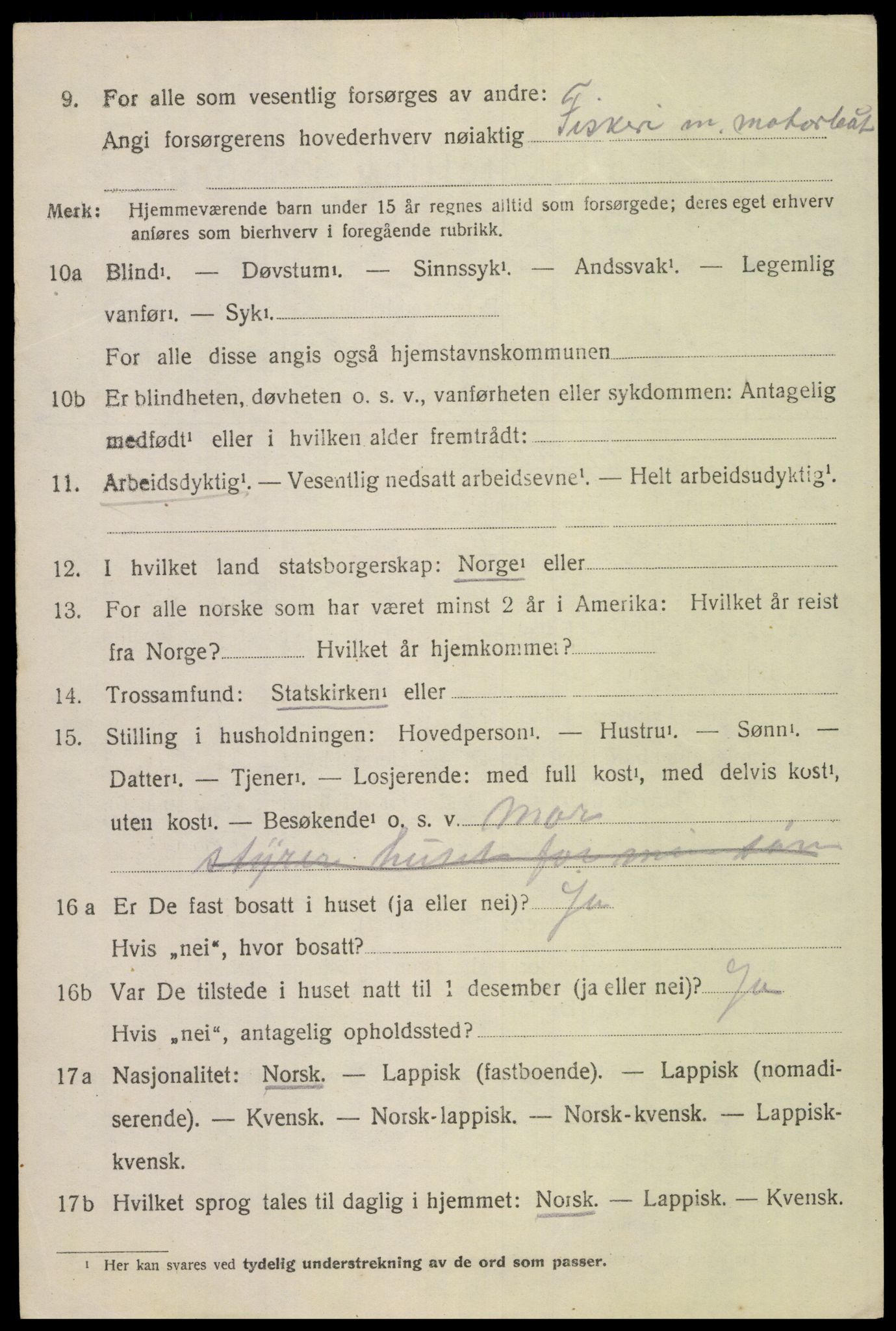 SAT, 1920 census for Bodin, 1920, p. 10877