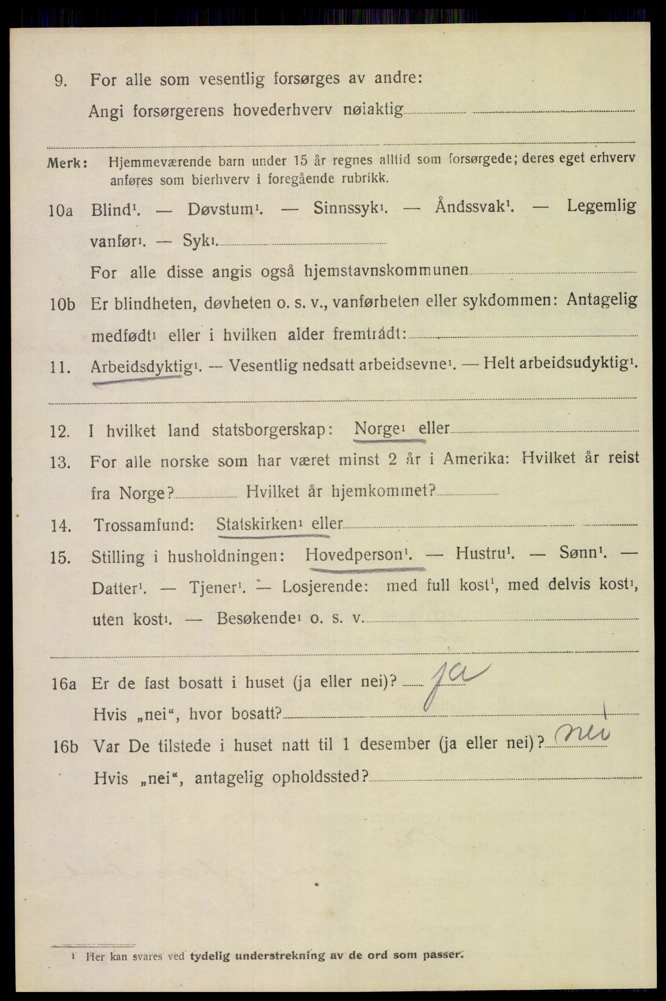 SAH, 1920 census for Trysil, 1920, p. 4282
